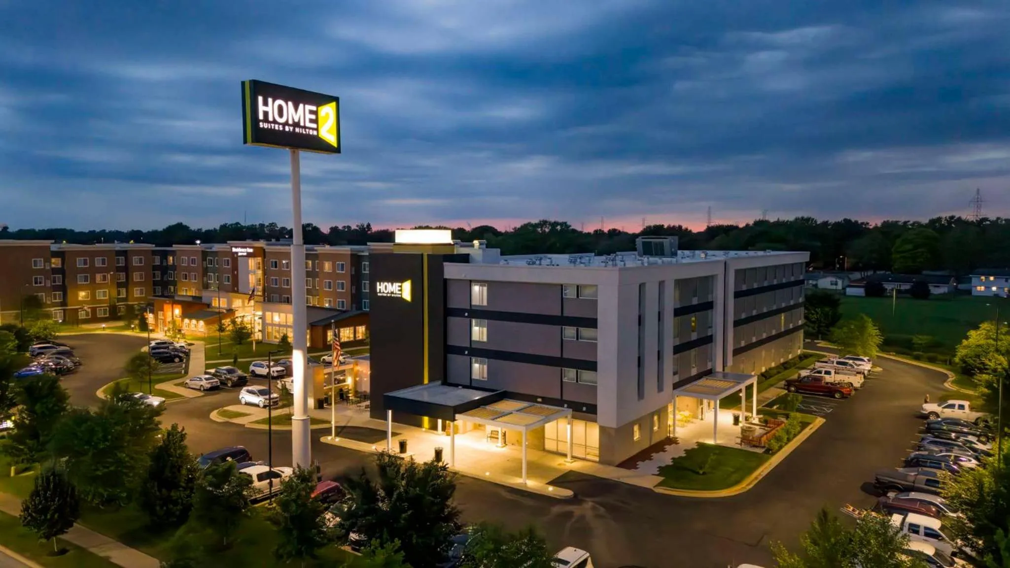 Property building in Home2 Suites By Hilton Lafayette