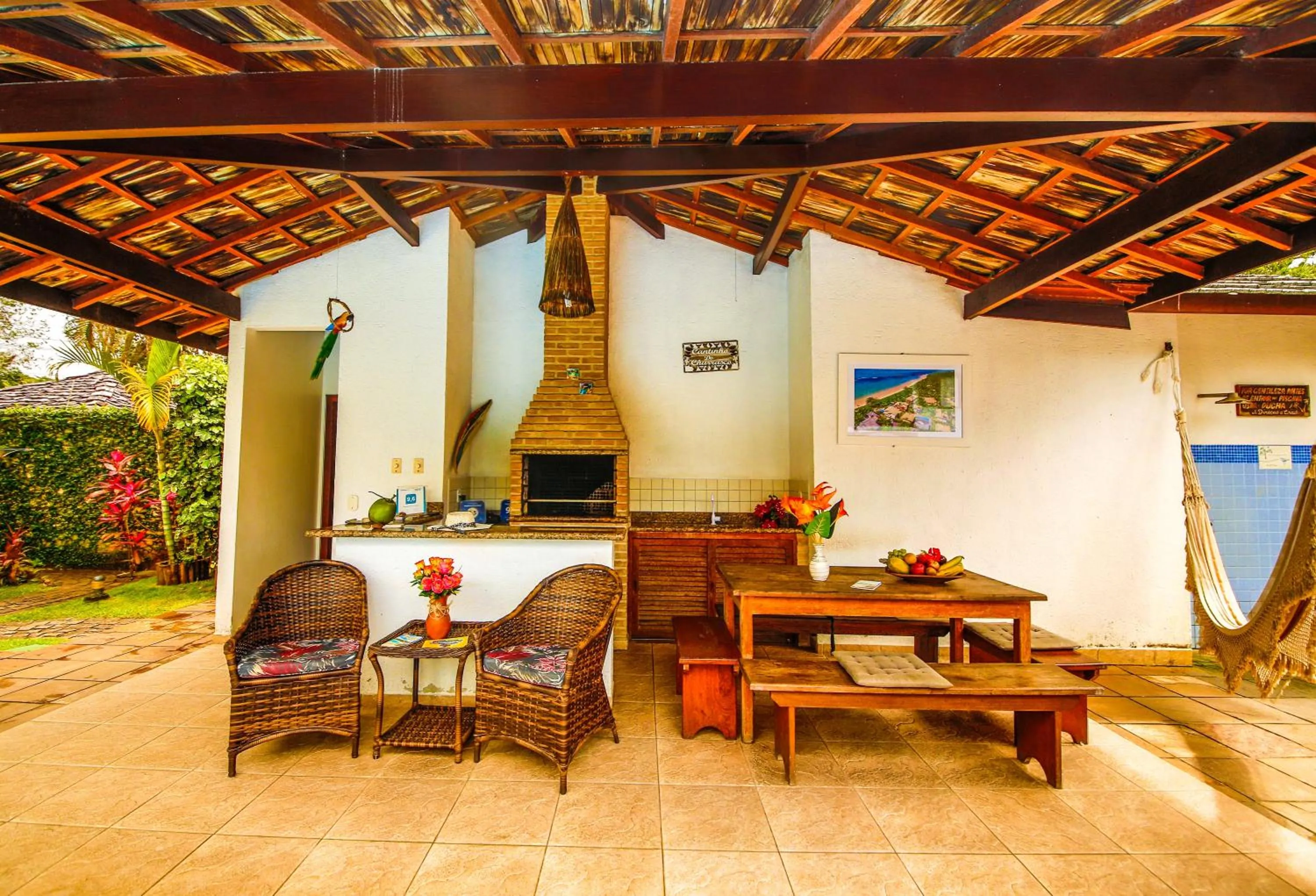 BBQ facilities in Residence Pé na Areia