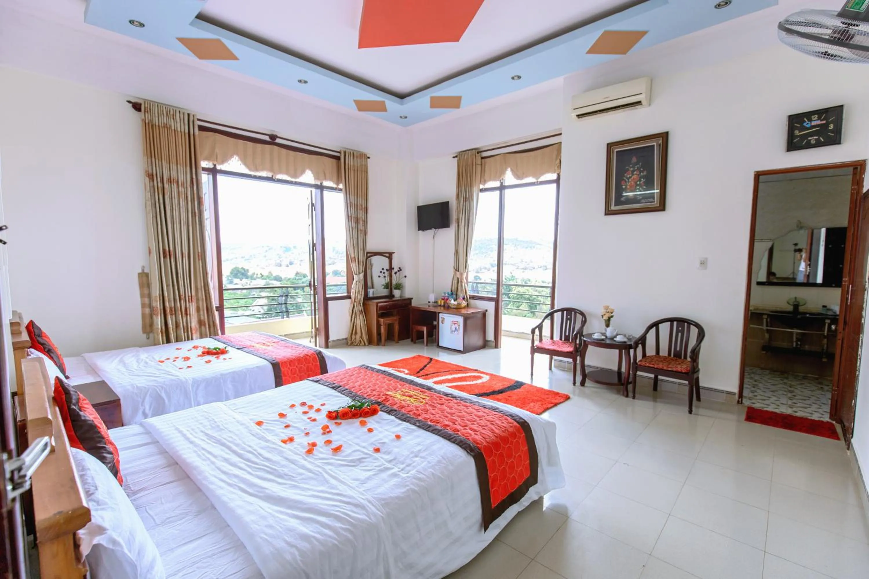 Bed in Sai Gon Dak Nong Hotel