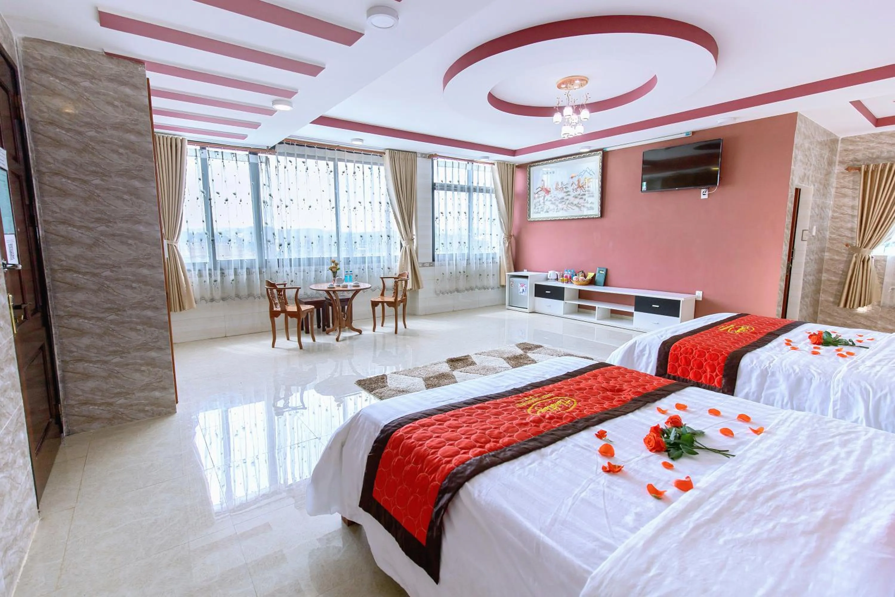 Bed in Sai Gon Dak Nong Hotel