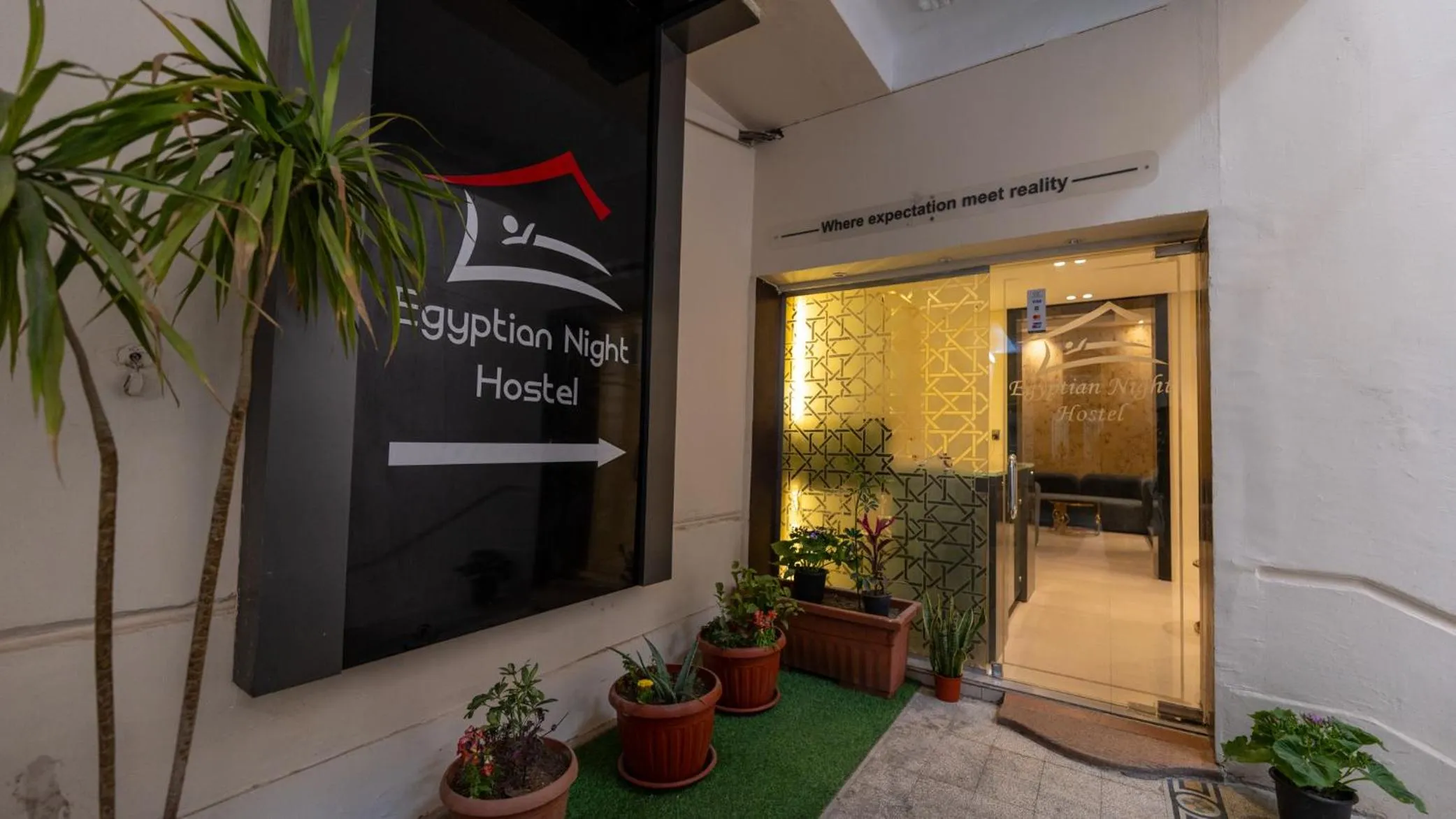 Facade/entrance in Egyptian Night Hostel