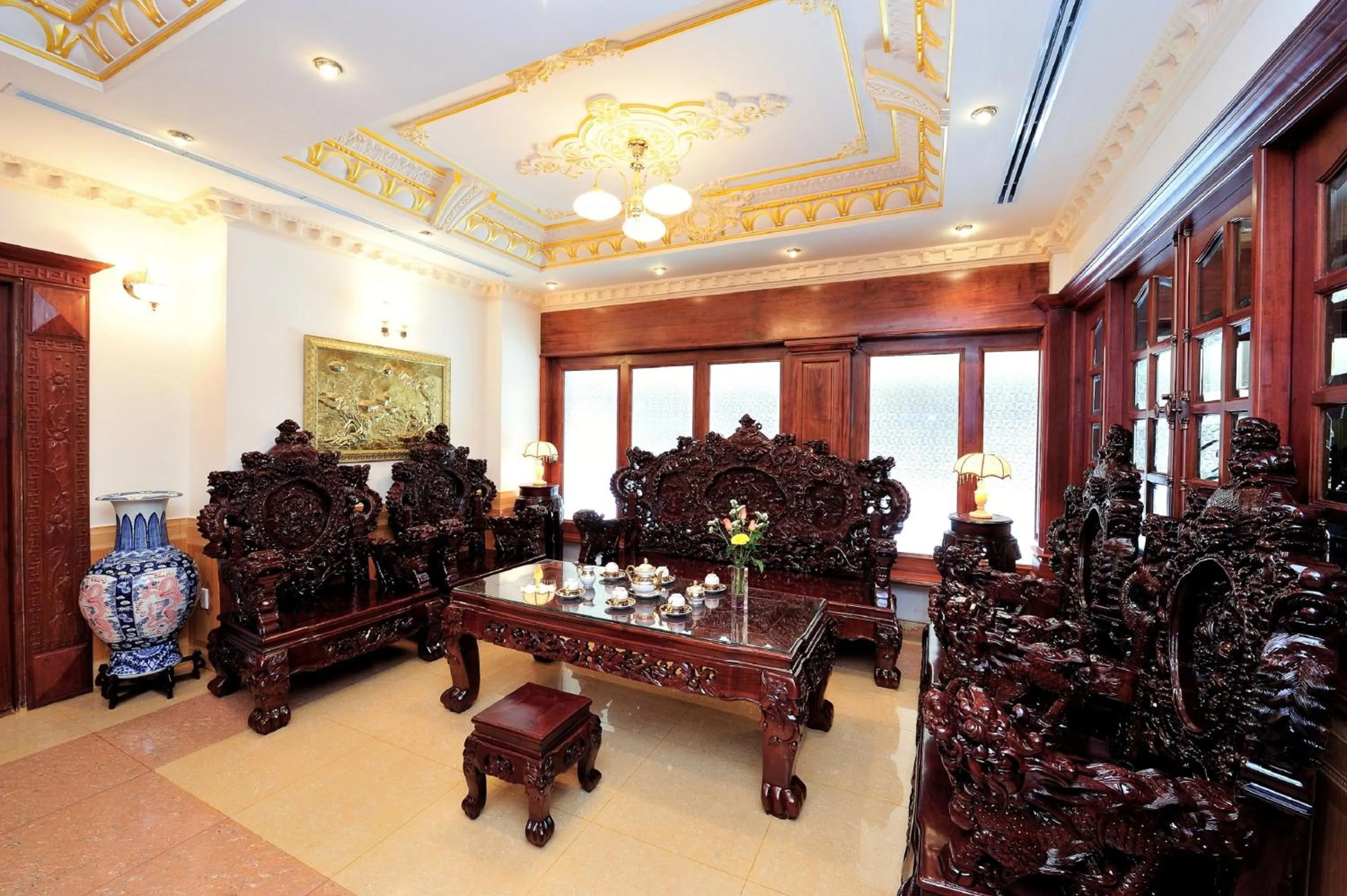 Living room in New Pacific Hotel