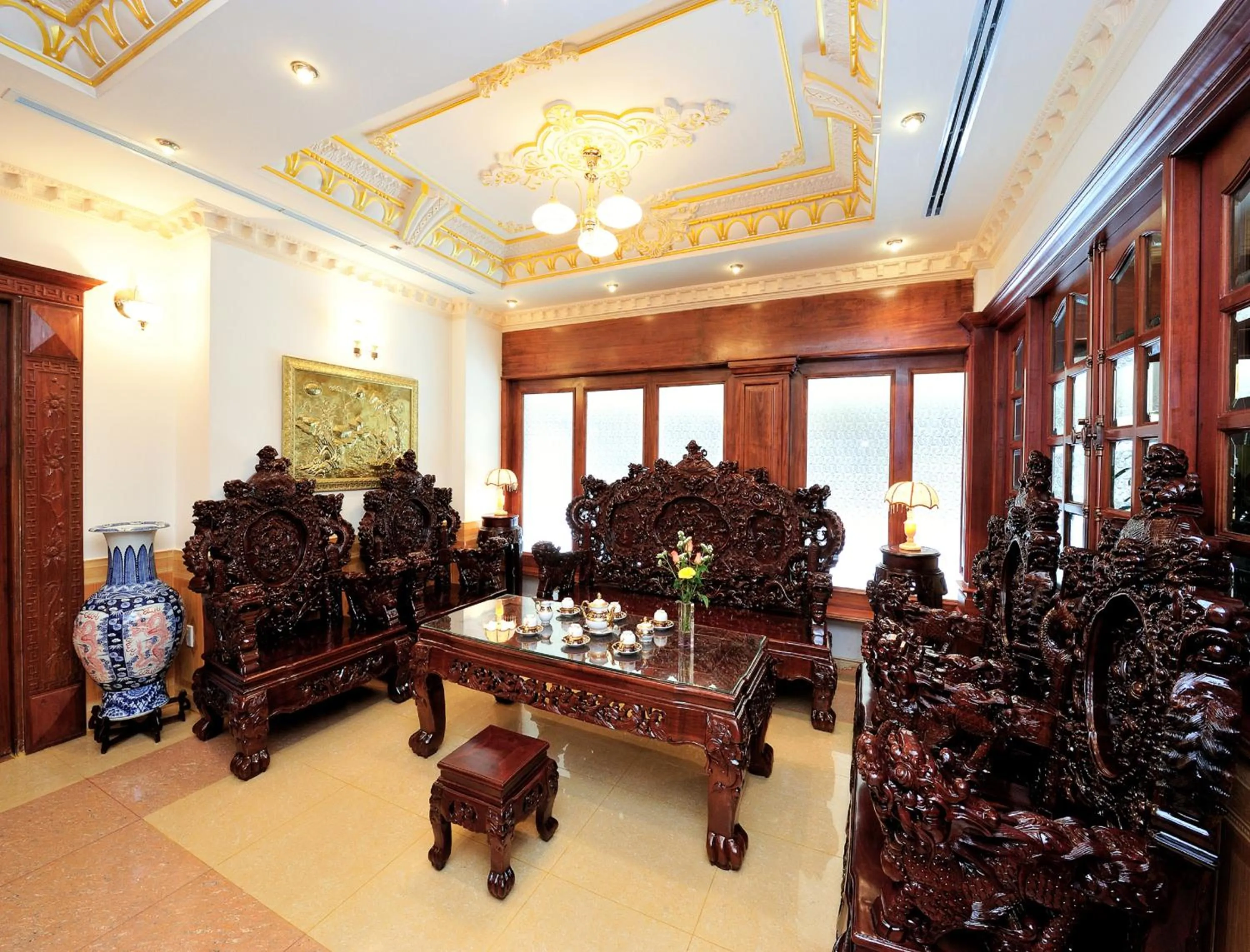 Living room in New Pacific Hotel