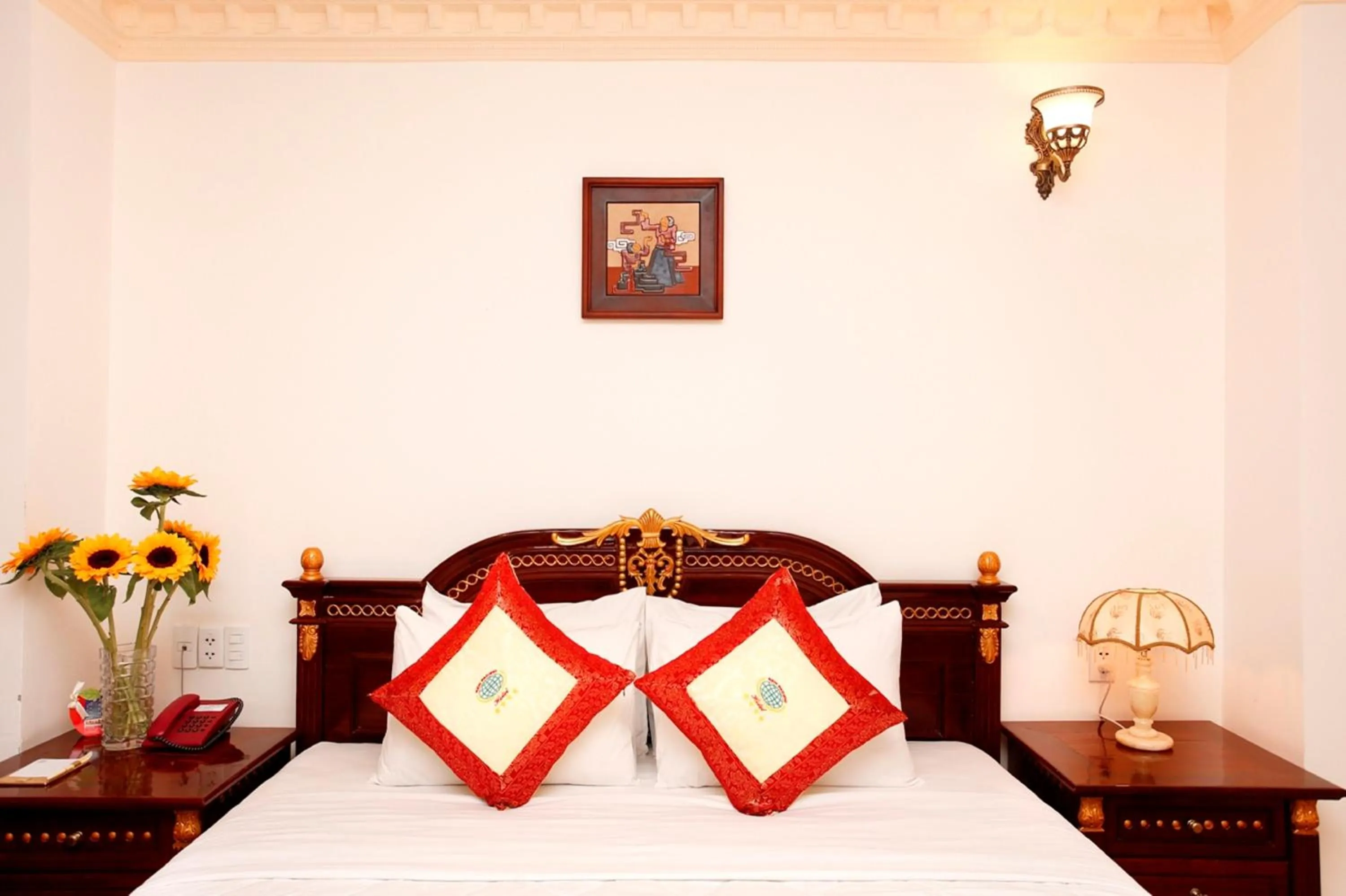 Bed in New Pacific Hotel