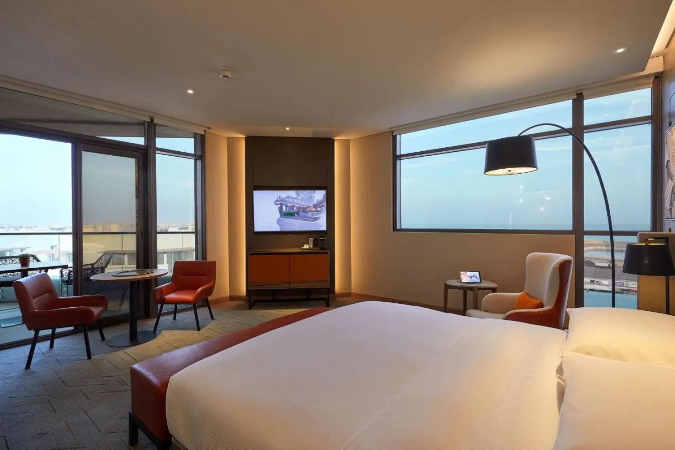 Bed in Mysk Al Mouj Hotel