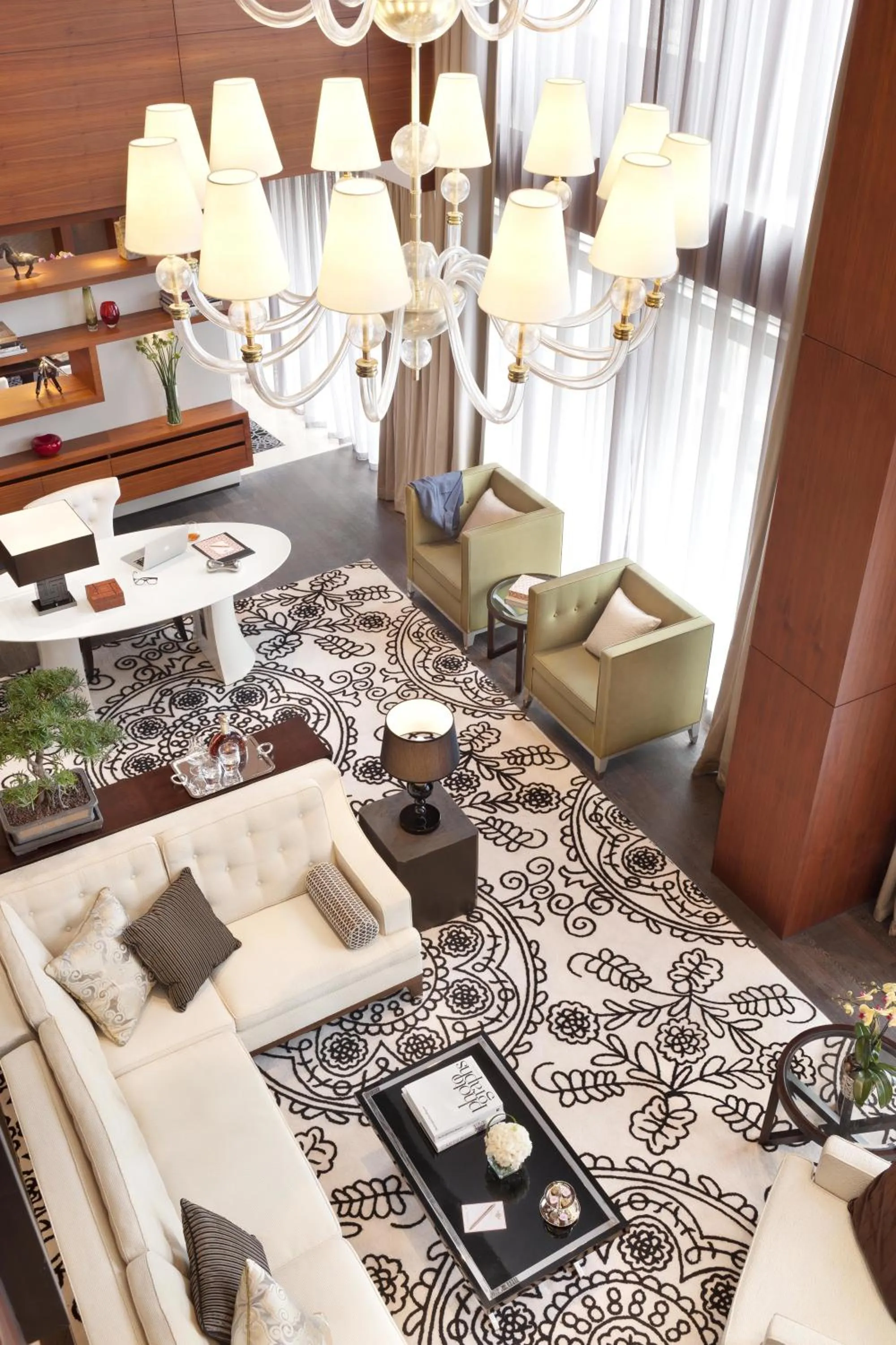 Living room in The Langham, Shanghai, Xintiandi