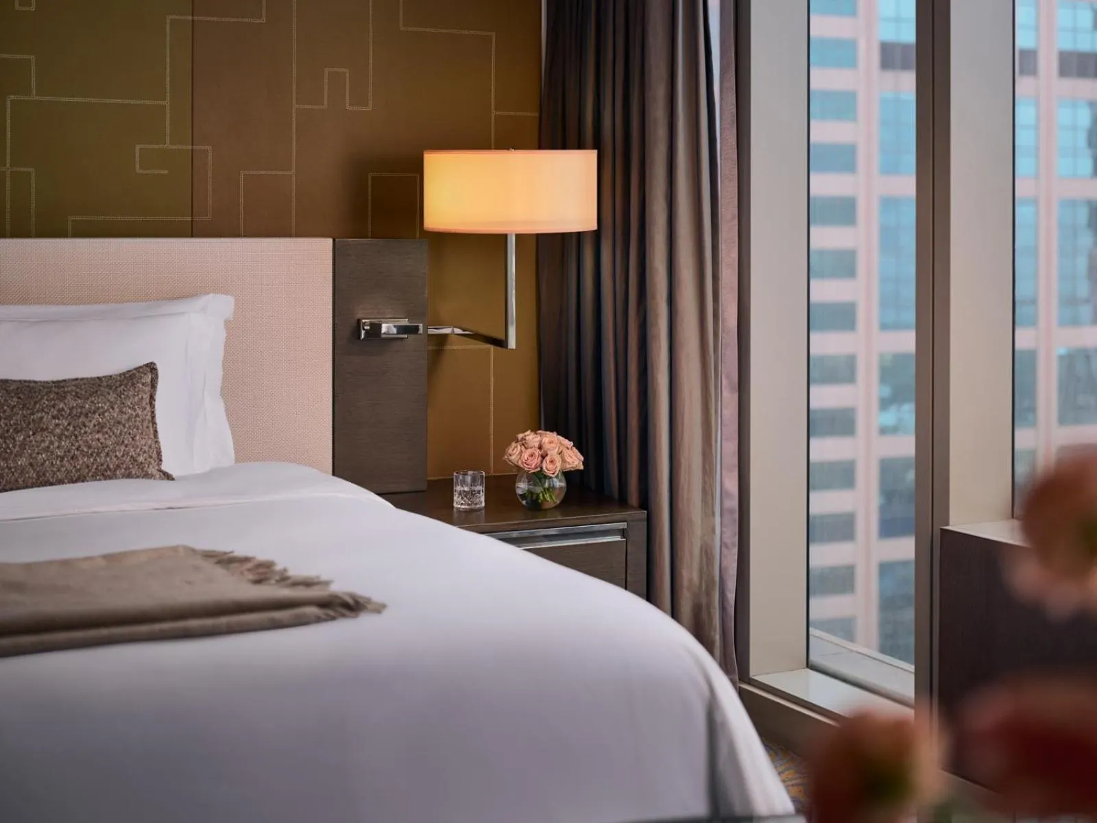 Bed in The Langham, Shanghai, Xintiandi