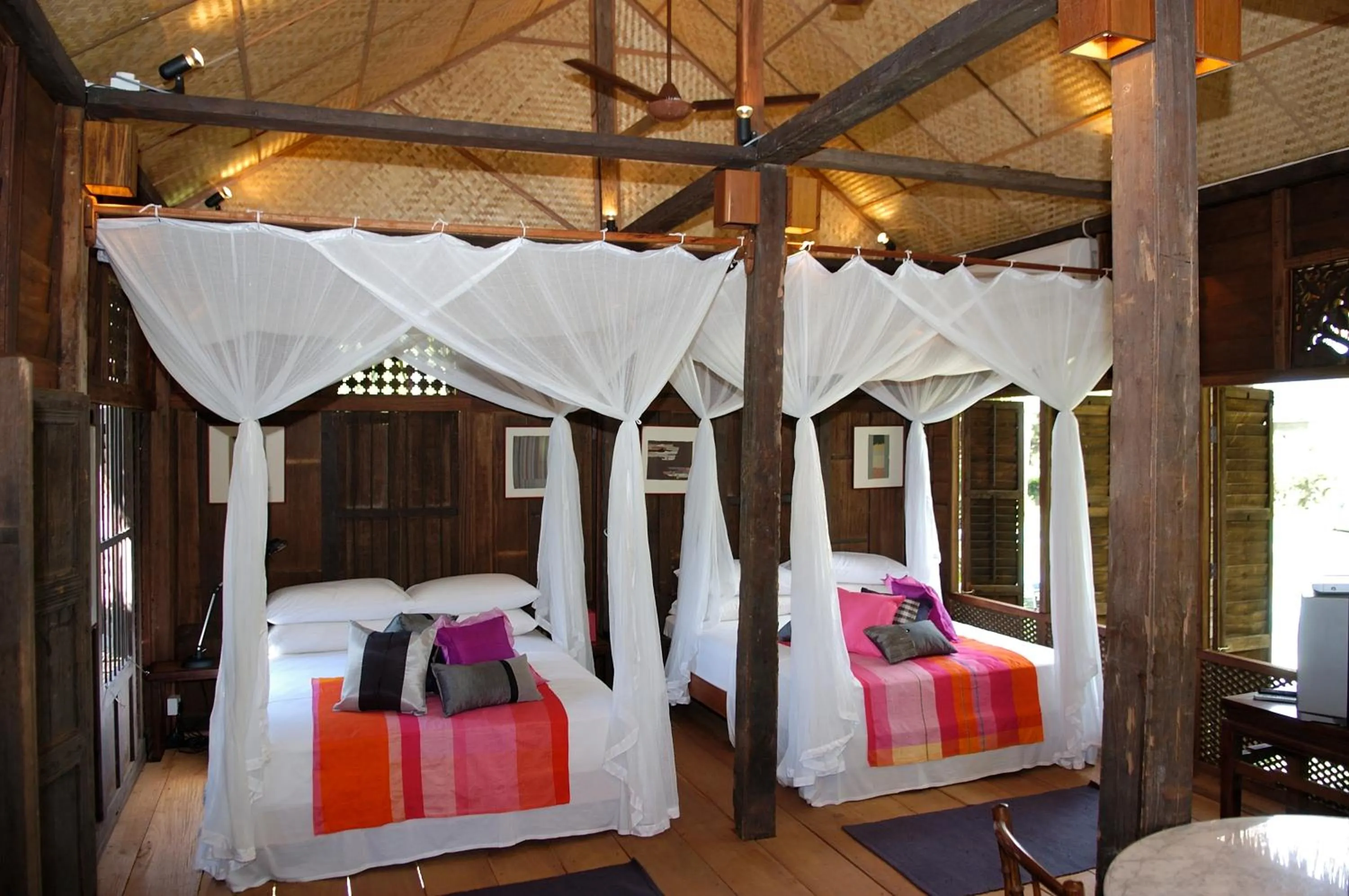 Bedroom, Bed in Bon Ton Antique Wooden Villas
