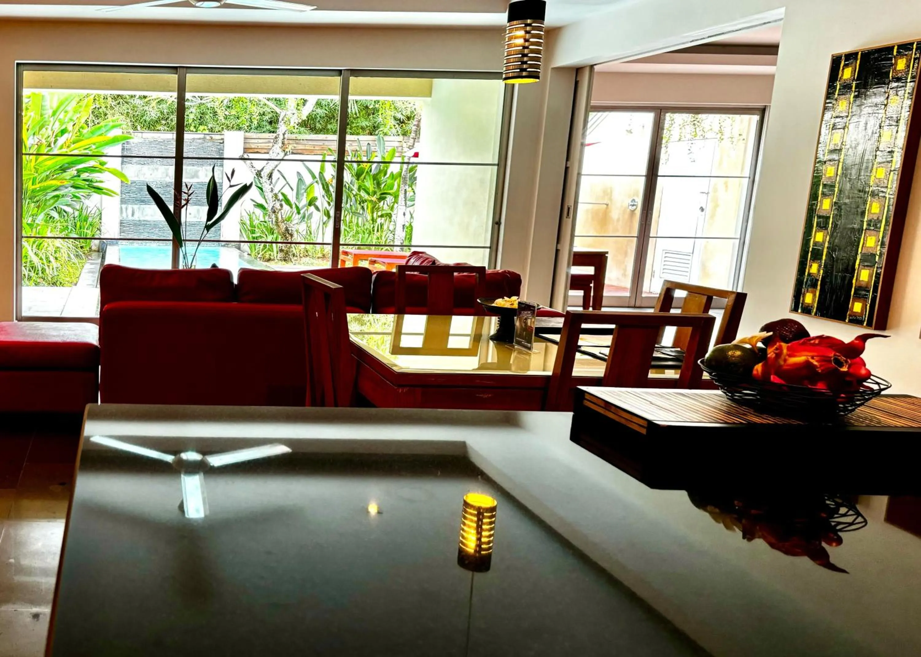 Seating area in Bali Island Villas and Spa Seminyak