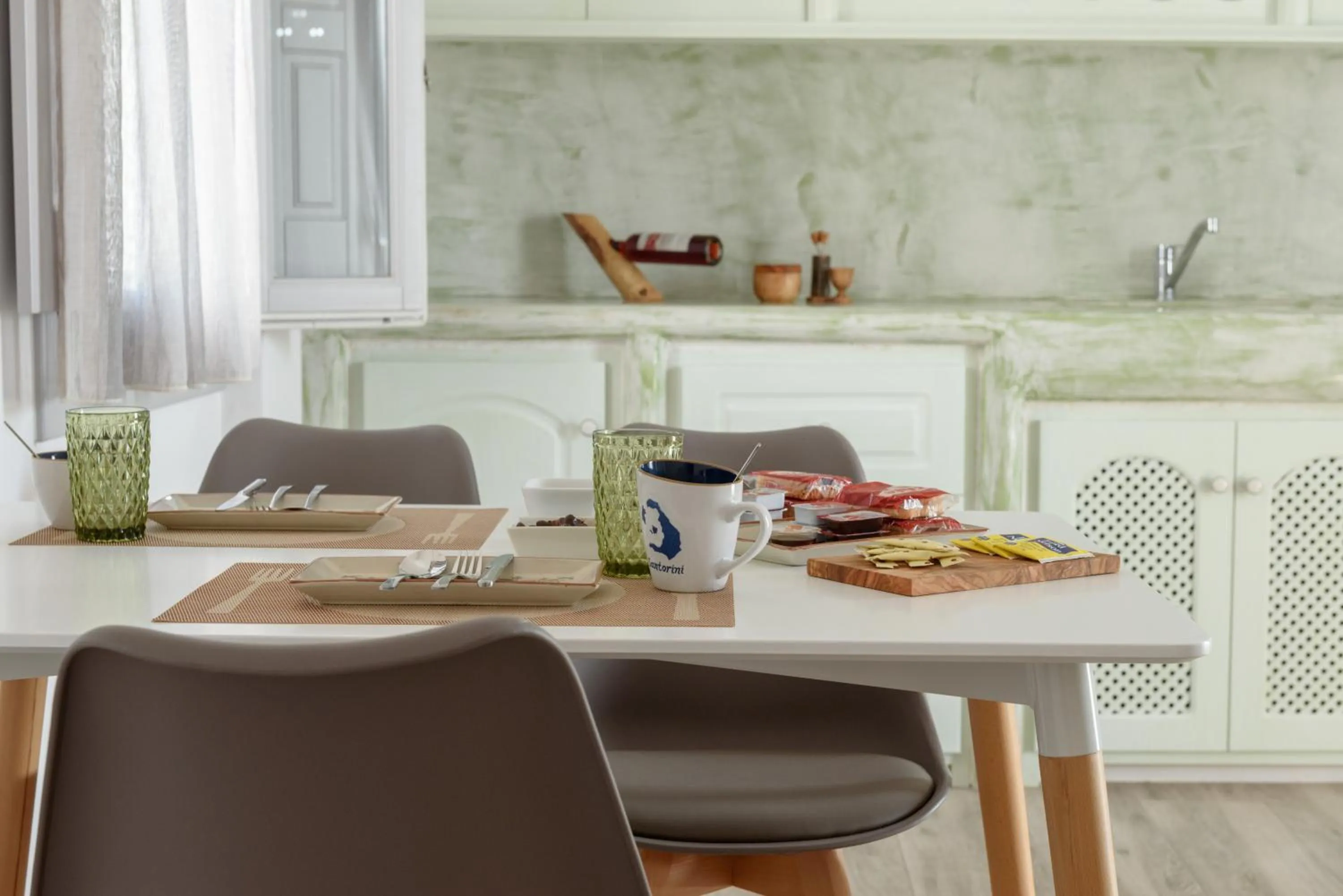 Dining area in Ikies Santo Filoxenia Apartments