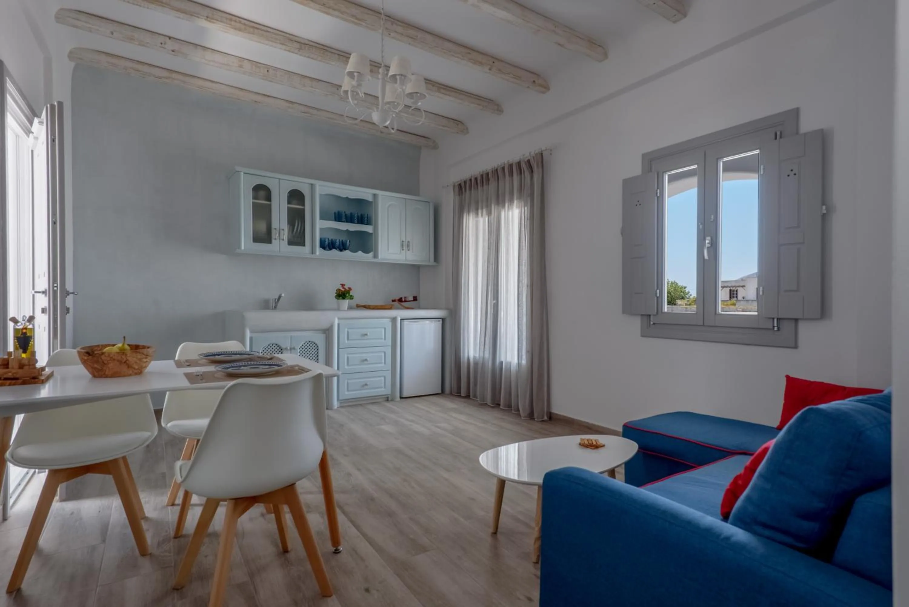 Living room in Ikies Santo Filoxenia Apartments