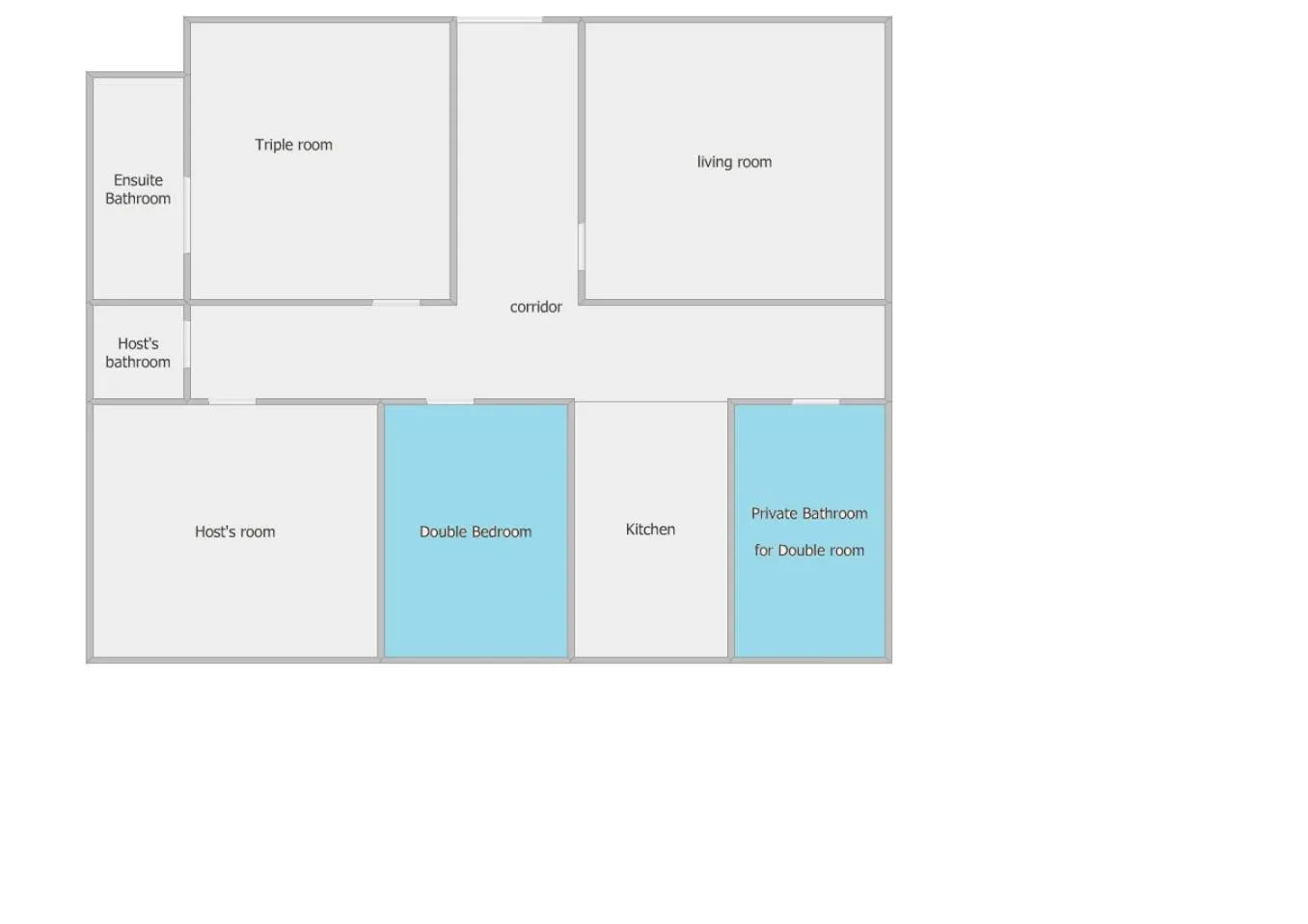 Floor plan in The Little B&B on the Hill