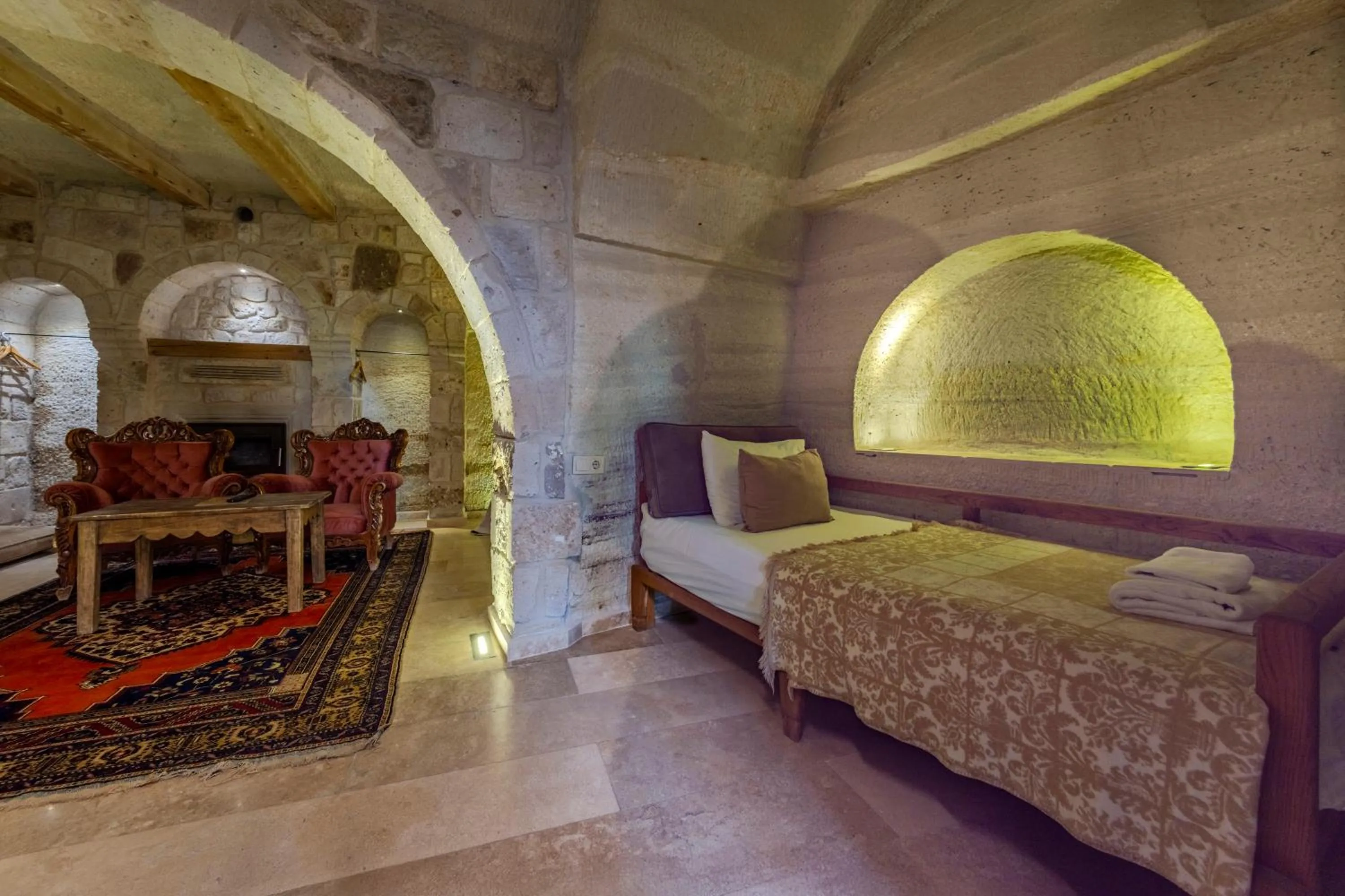 Bed in Panoramic Cave Hotel