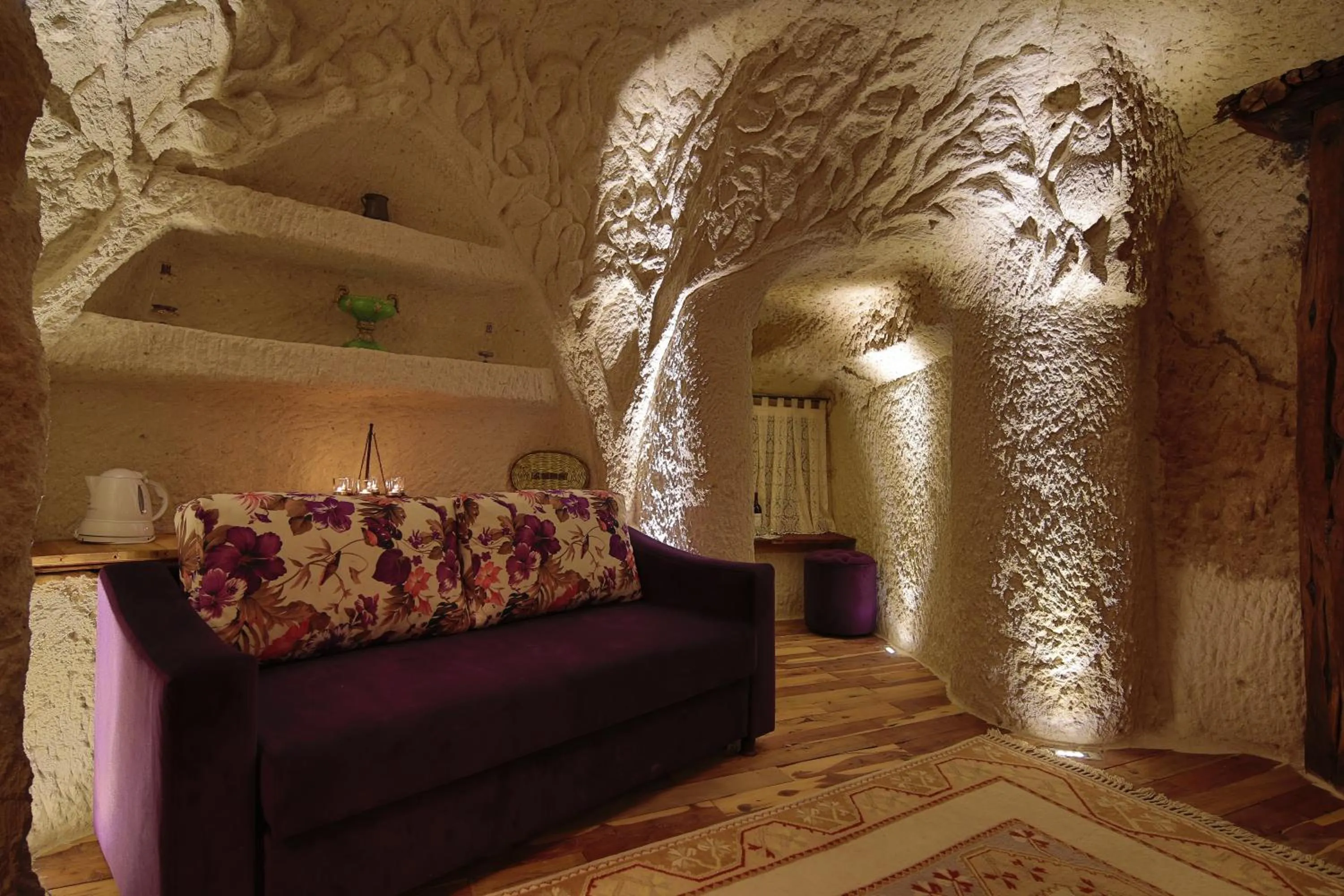 Living room in Panoramic Cave Hotel