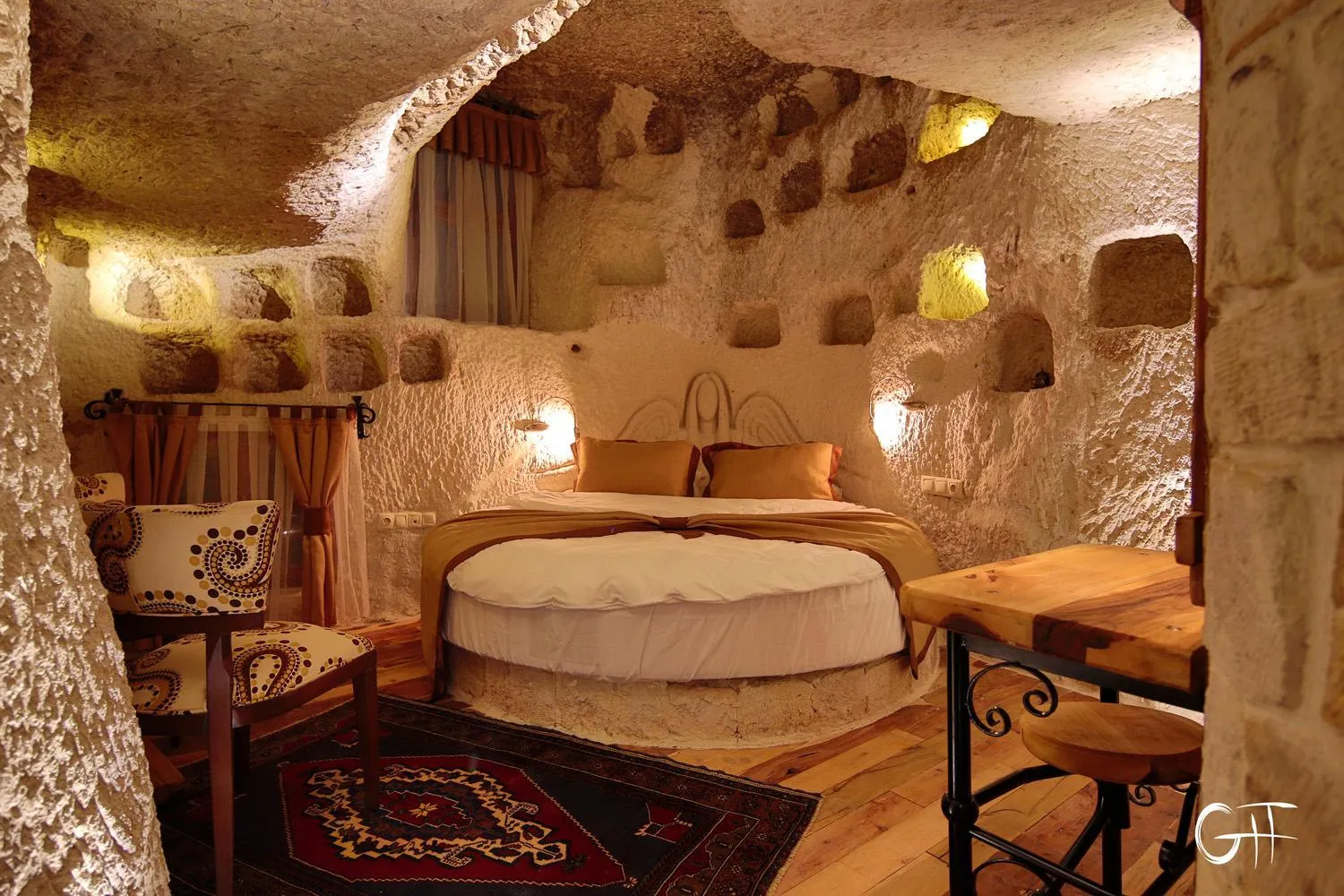 Bed in Panoramic Cave Hotel