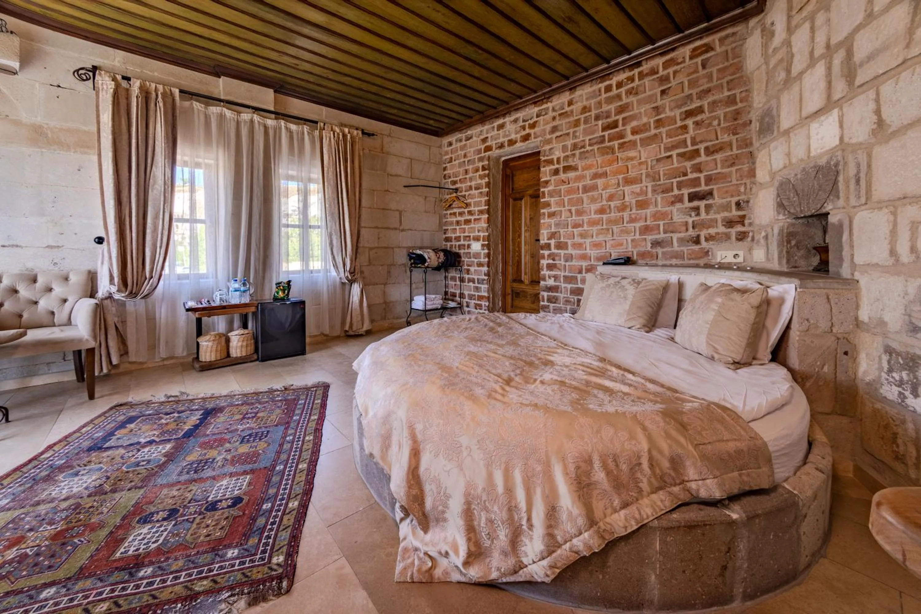 Bed in Panoramic Cave Hotel