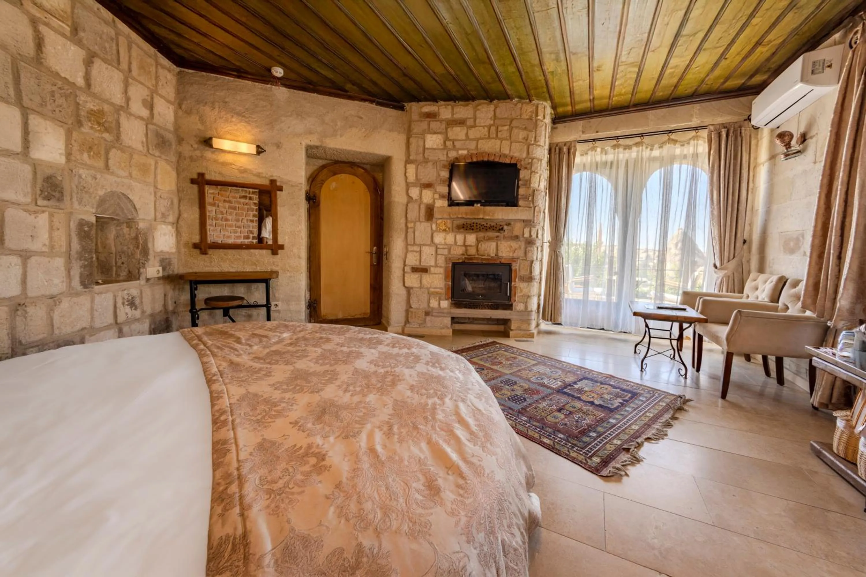 Bed in Panoramic Cave Hotel