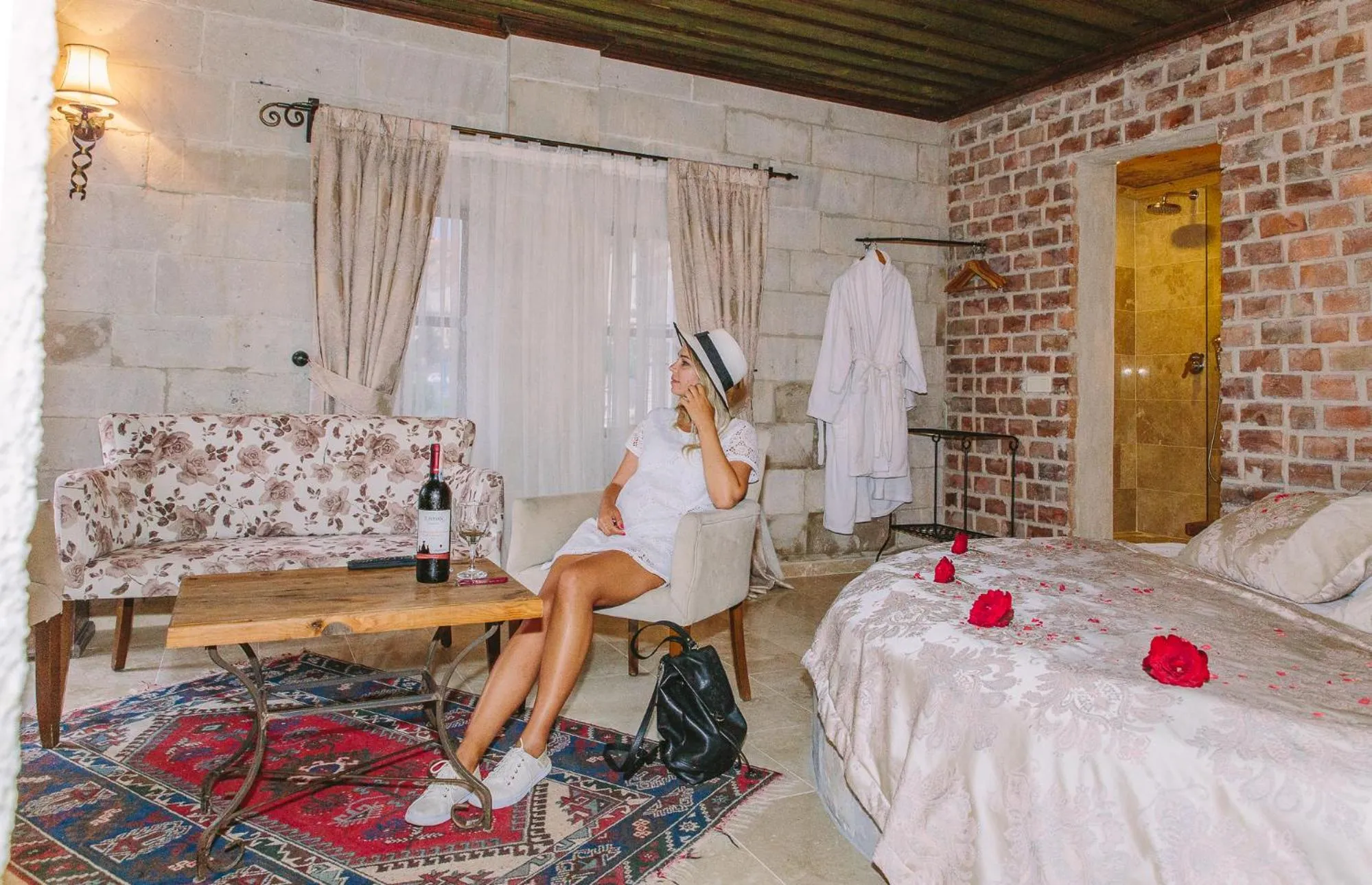 People, Bed in Panoramic Cave Hotel