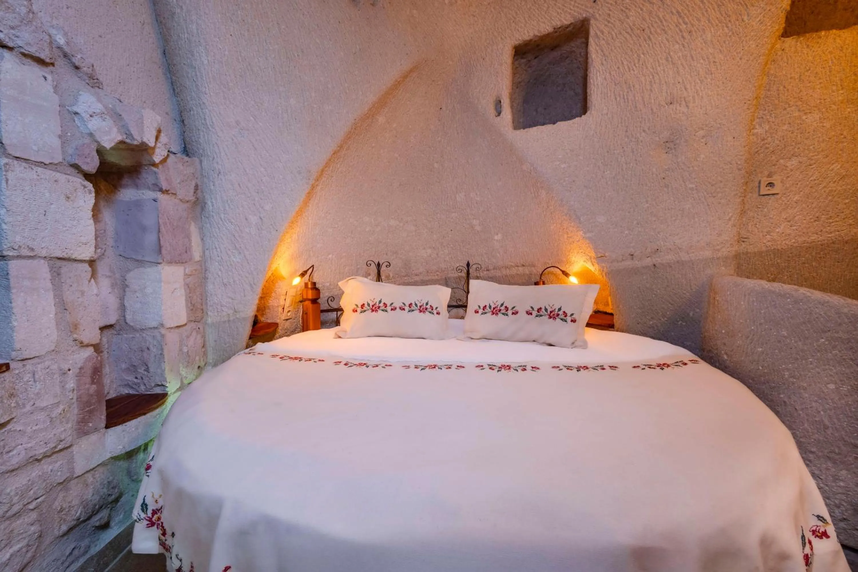 Bed in Panoramic Cave Hotel