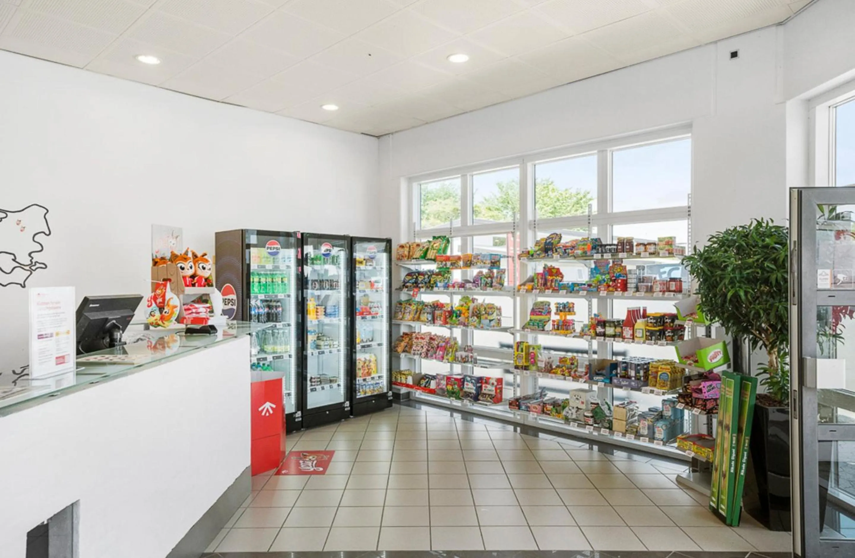 Supermarket/grocery shop in First Camp Bøjden Strand
