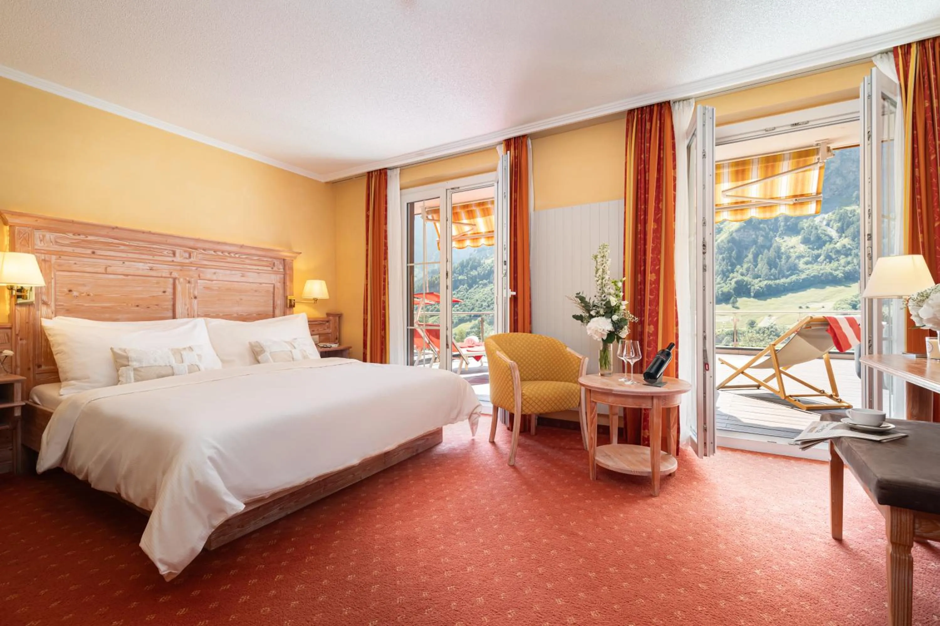 Bed in Hotel Restaurant Waldhaus