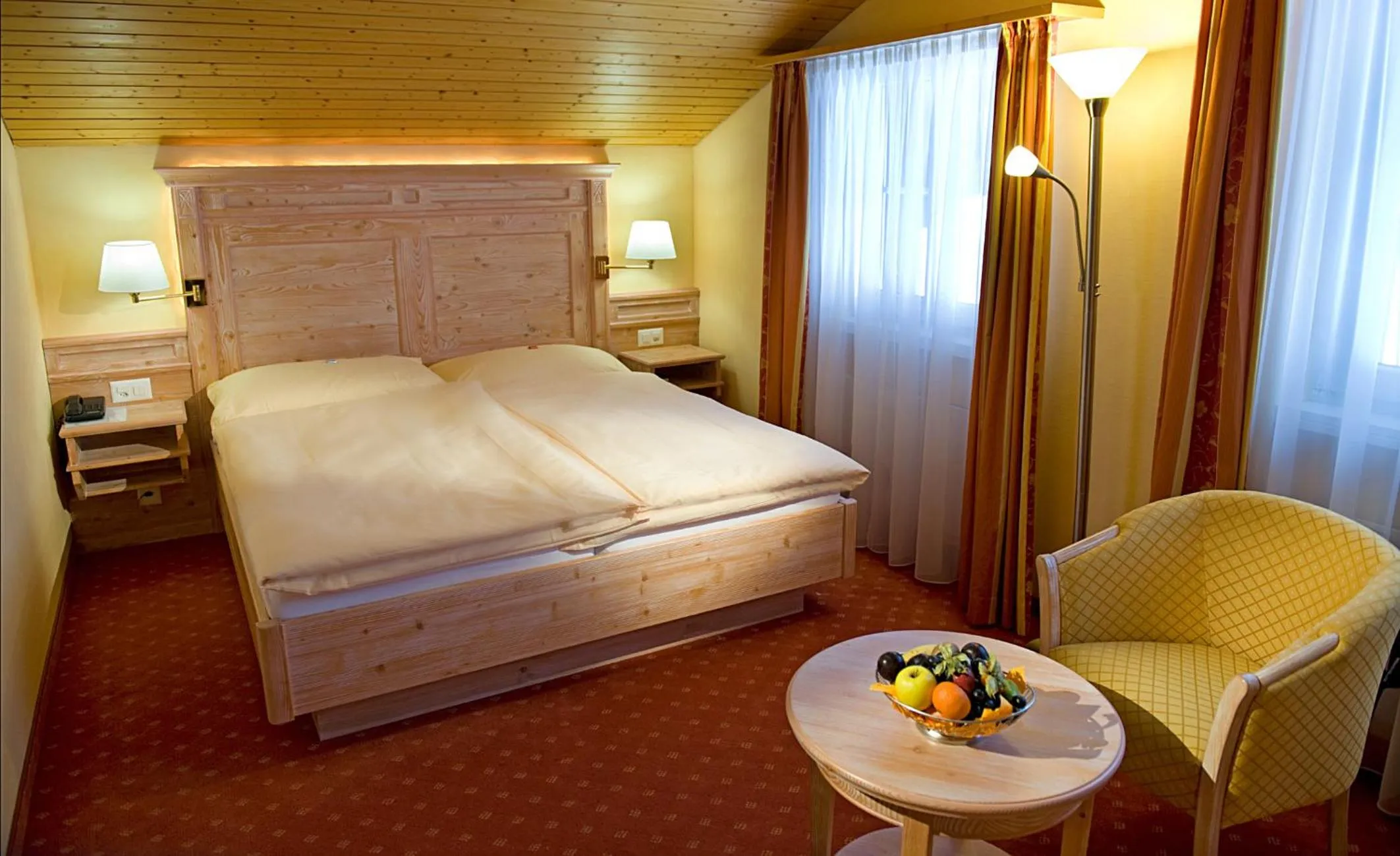 Bed in Hotel Restaurant Waldhaus