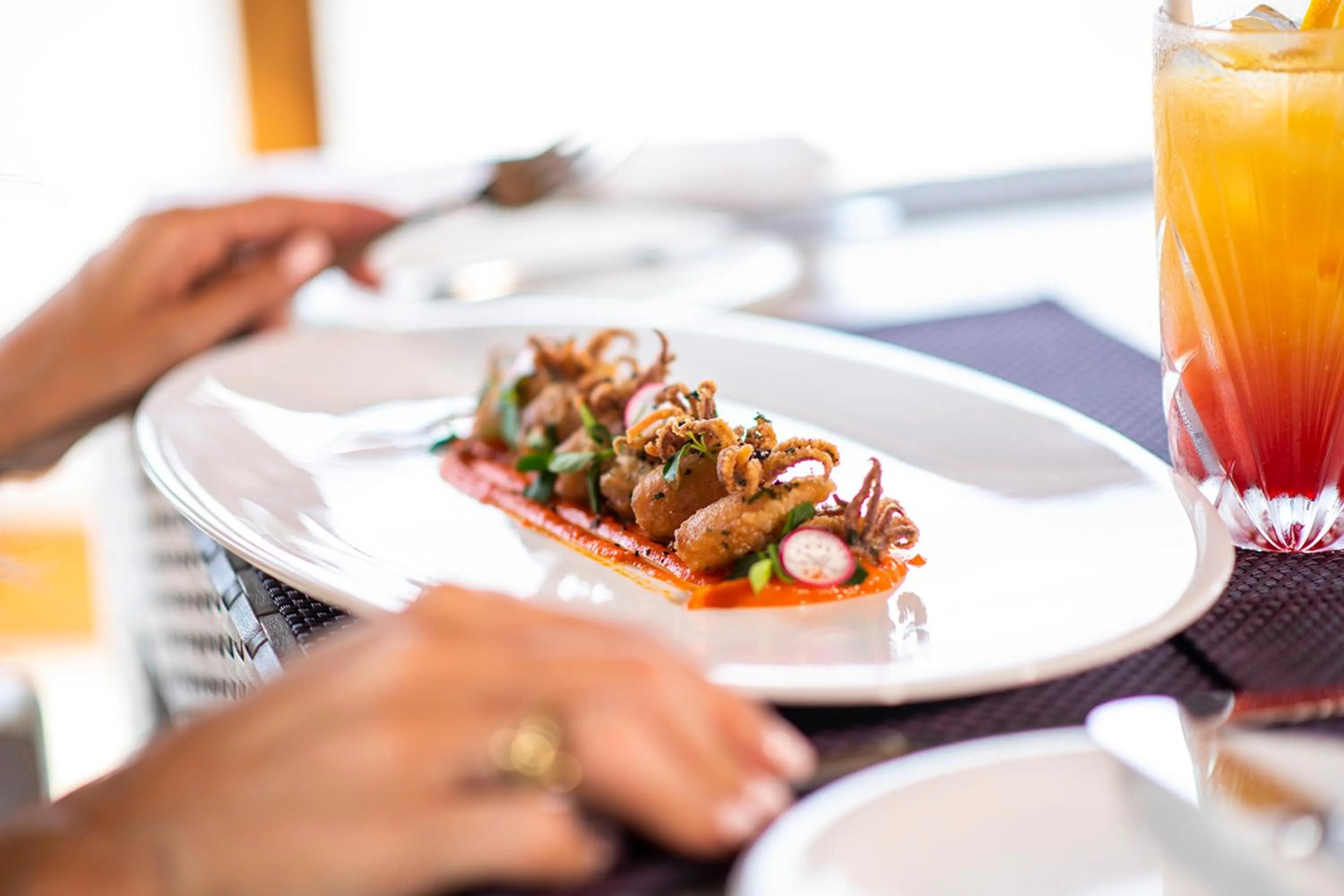 Food in Hideaway Beach Resort & Spa - FREE SHARED CHARTER FLIGHT for two on stays of 7 or more nights from September 2025 until 23rd December 2026