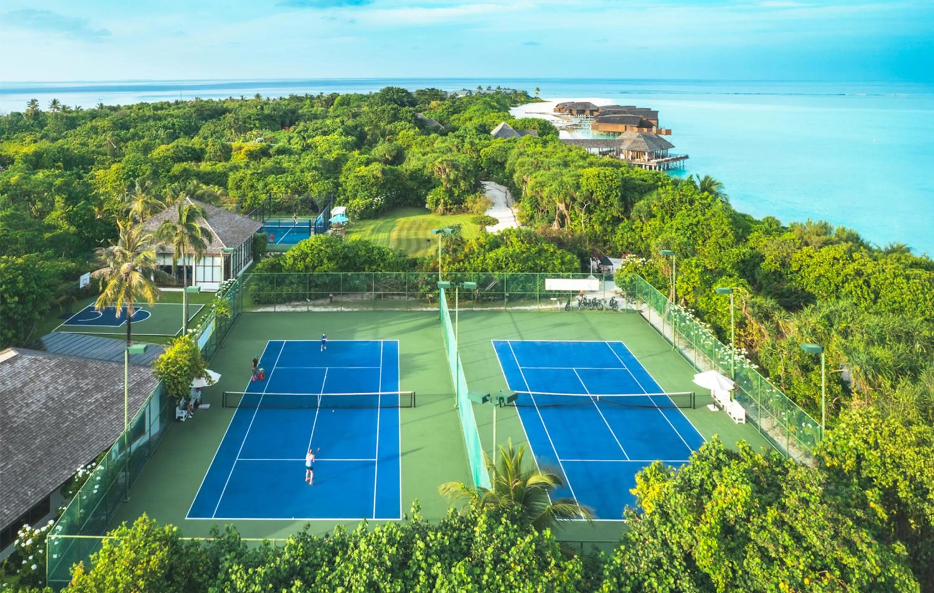 Tennis court in Hideaway Beach Resort & Spa - FREE SHARED CHARTER FLIGHT for two on stays of 7 or more nights from September 2025 until 23rd December 2026