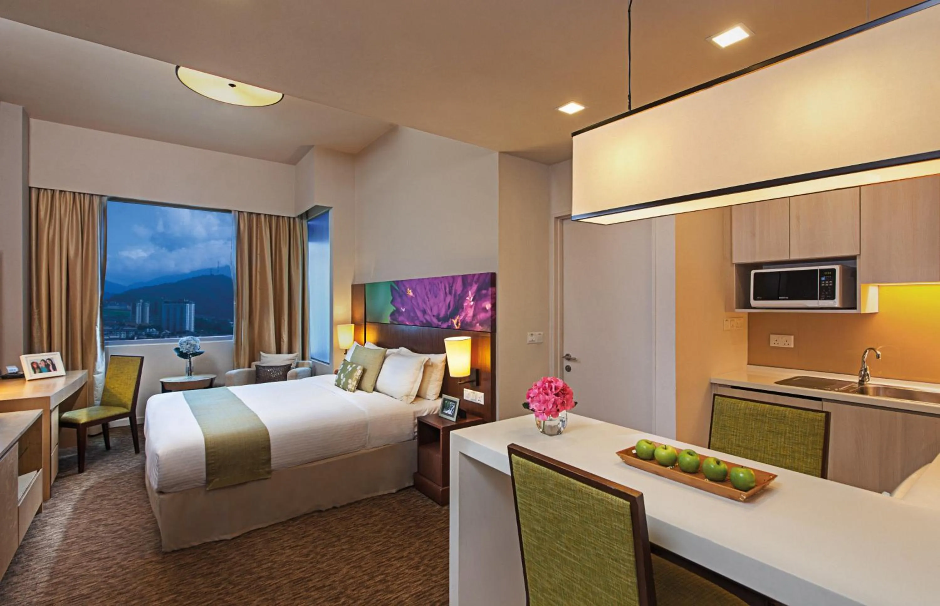 Living room, Bed in Somerset Kuala Lumpur