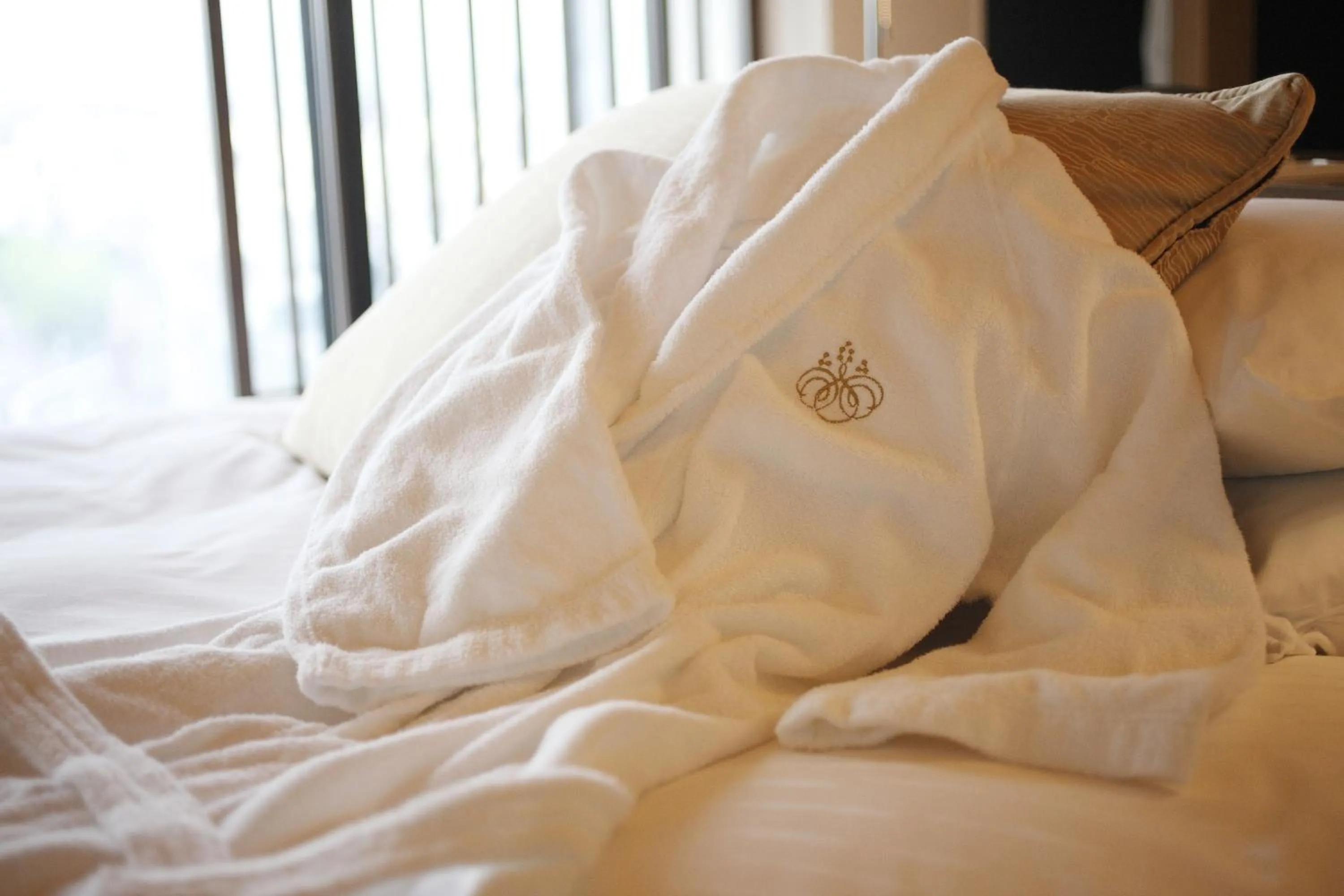 Decorative detail, Bed in Hotel Granvia Kyoto