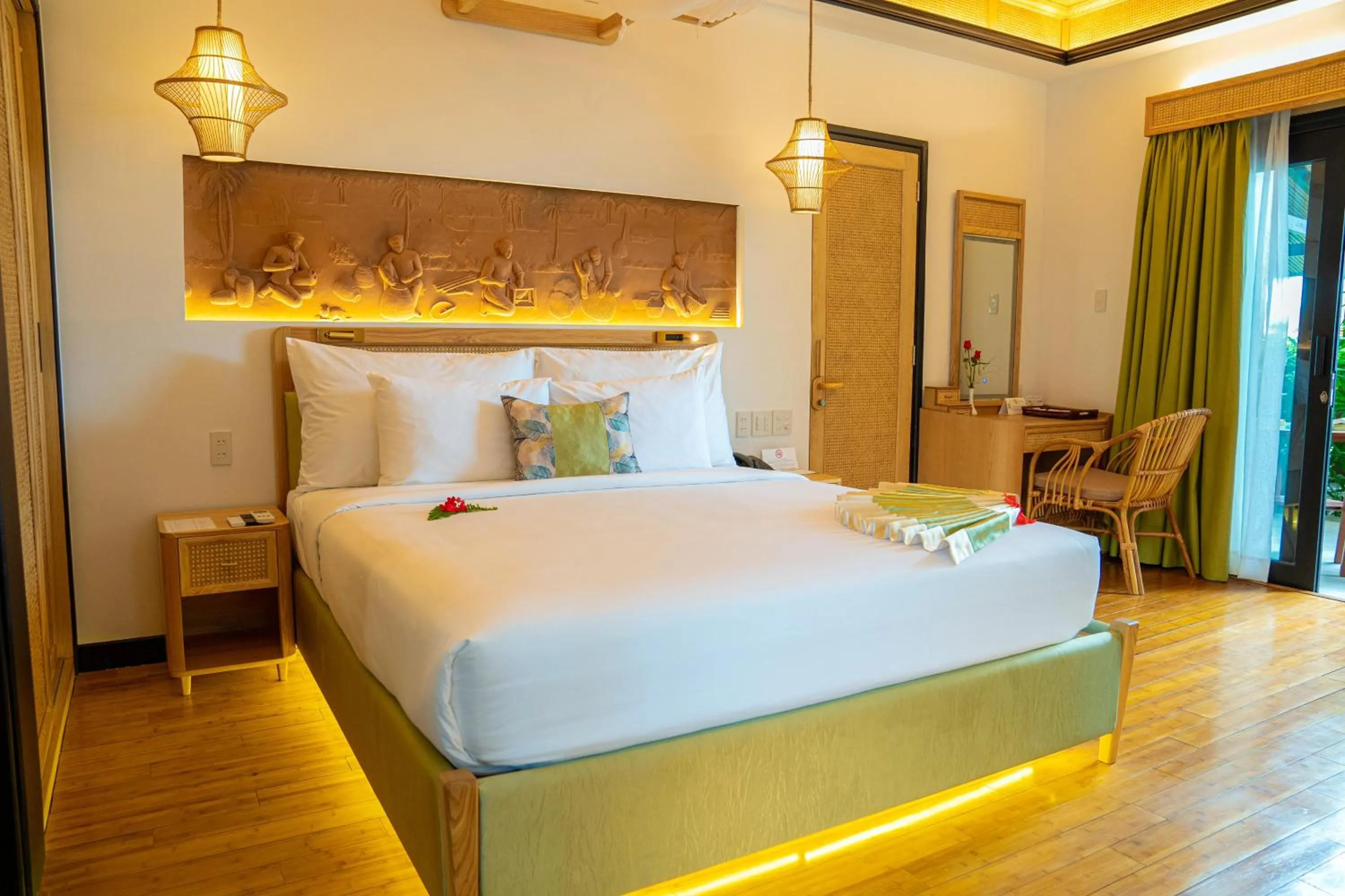 Bedroom, Bed in Bamboo Village Beach Resort & Spa