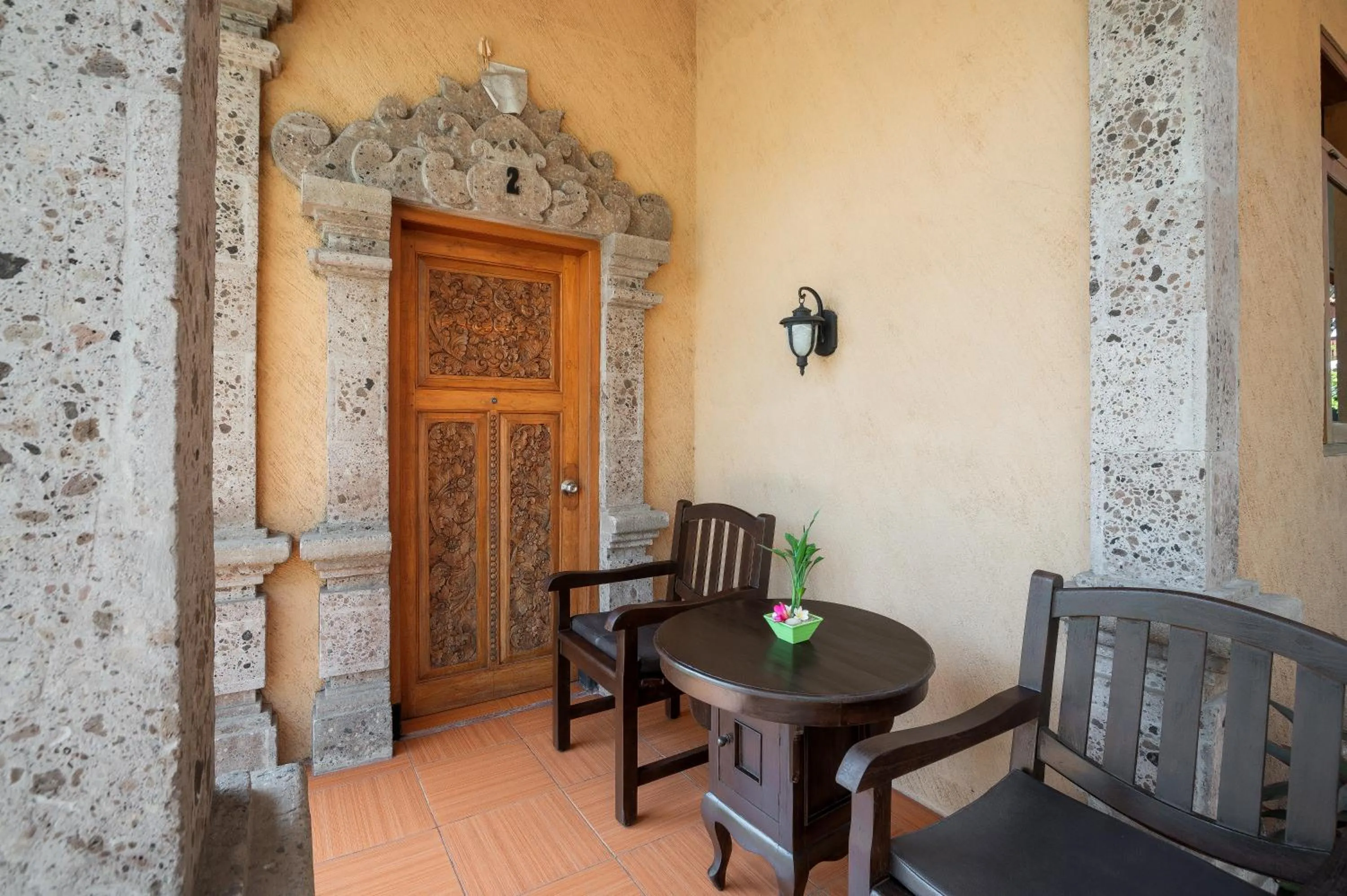 Balcony/Terrace in Banyualit Spa 'n Resort Lovina