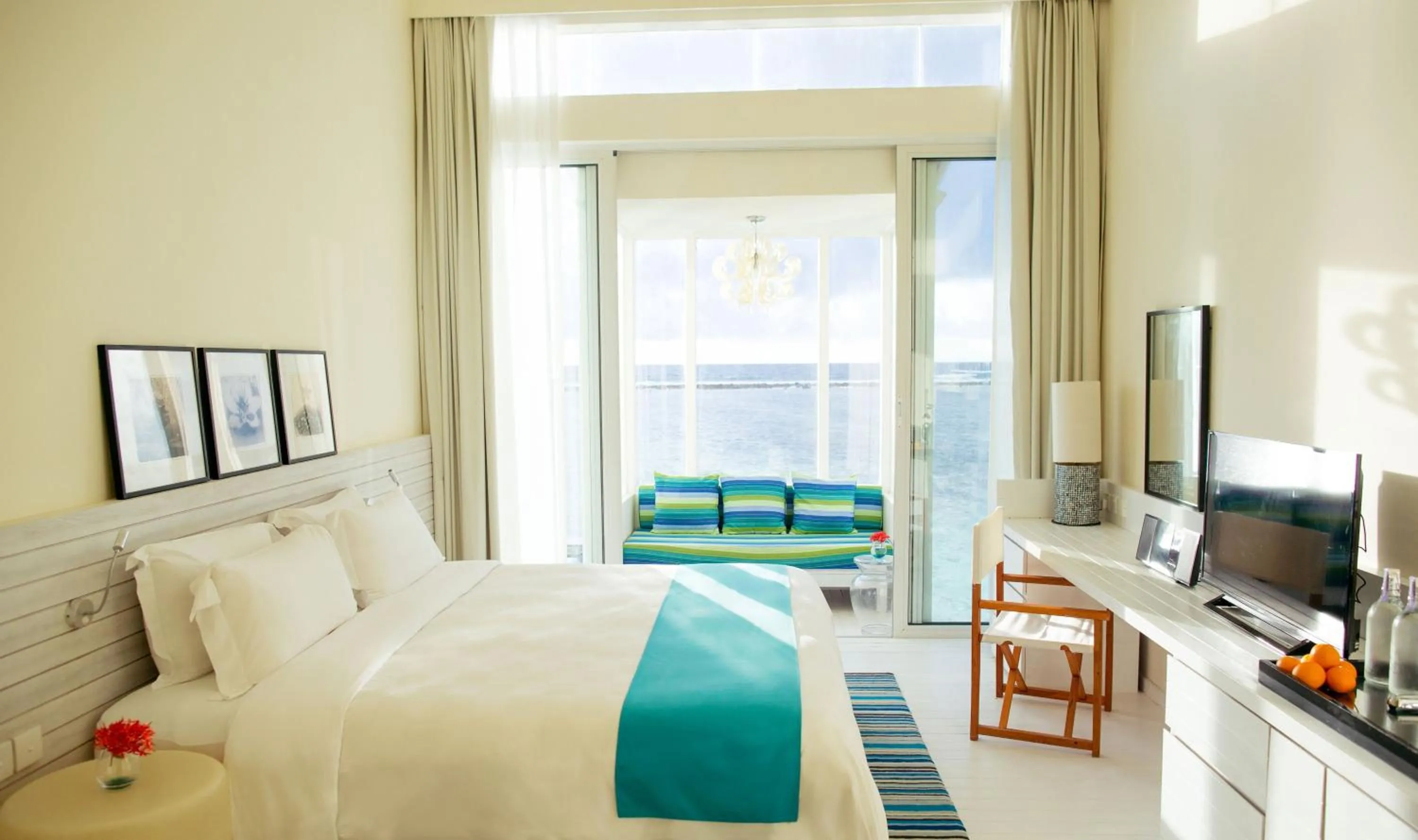 Photo of the whole room, Bed in Holiday Inn Resort Kandooma Maldives - Kids Stay & Eat Free and Free Roundtrip Speed Boat for a minimum 4 nights stay