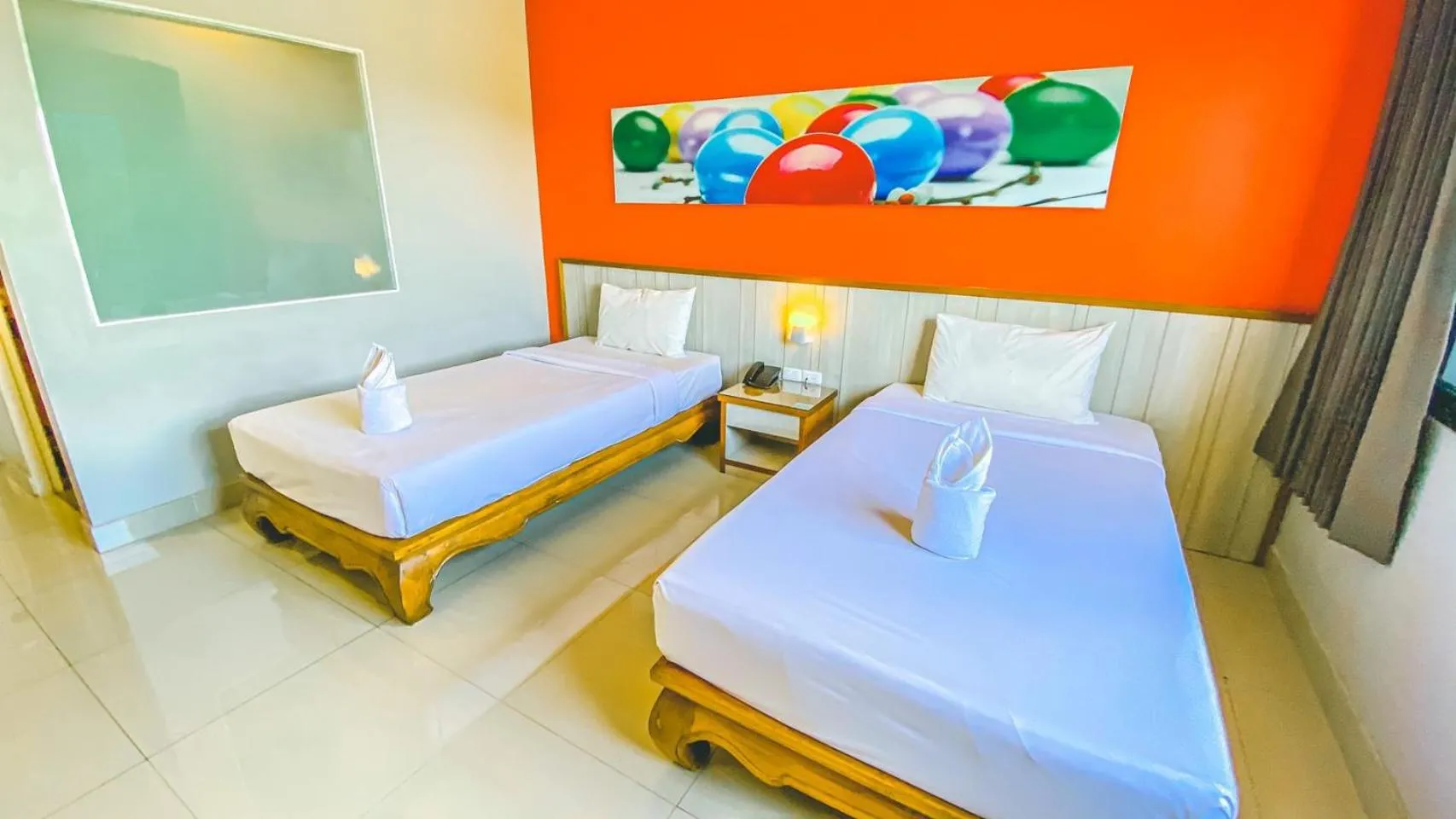 Bed in K2 Hotel at Thachang