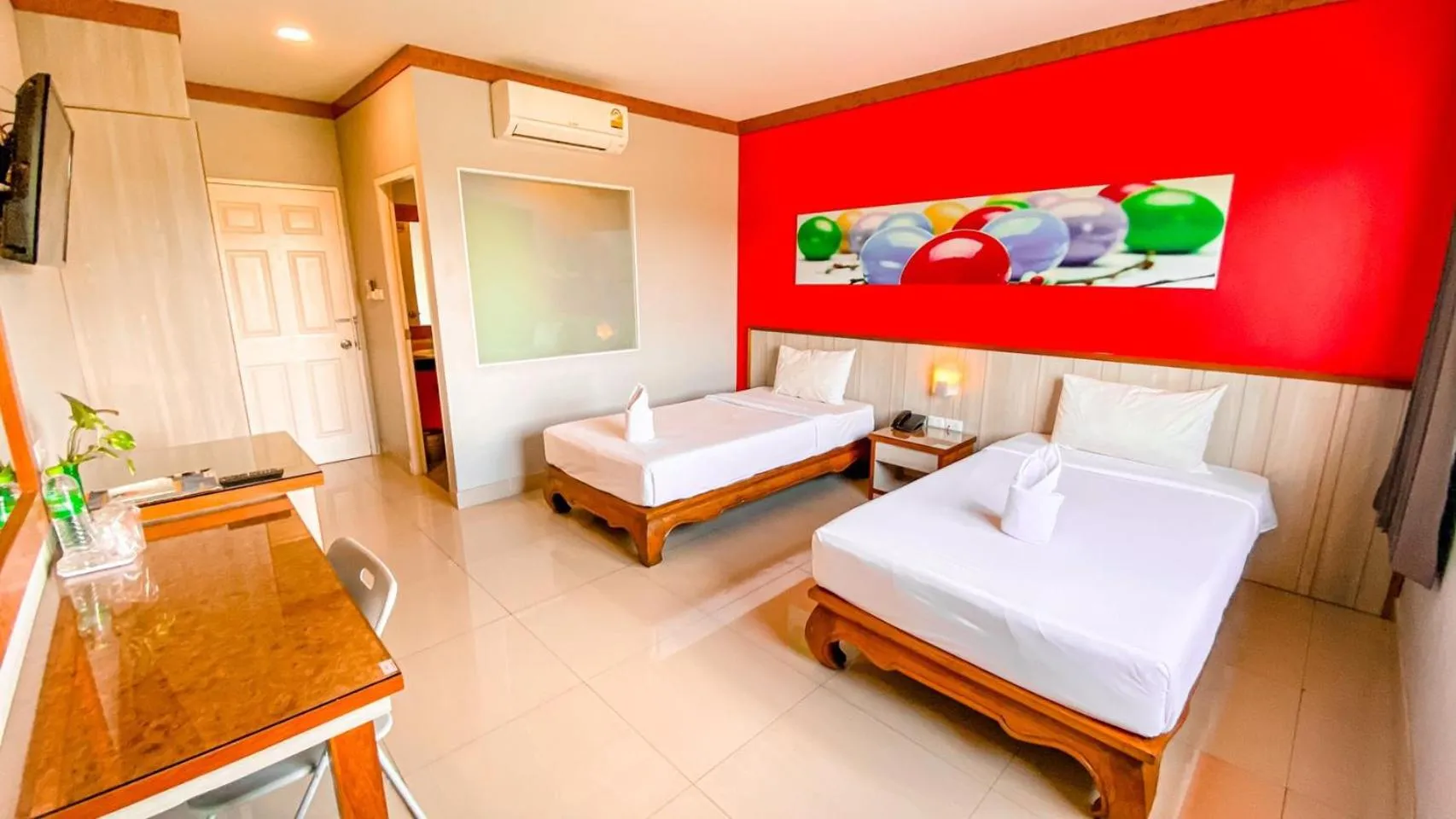 Photo of the whole room, Bed in K2 Hotel at Thachang