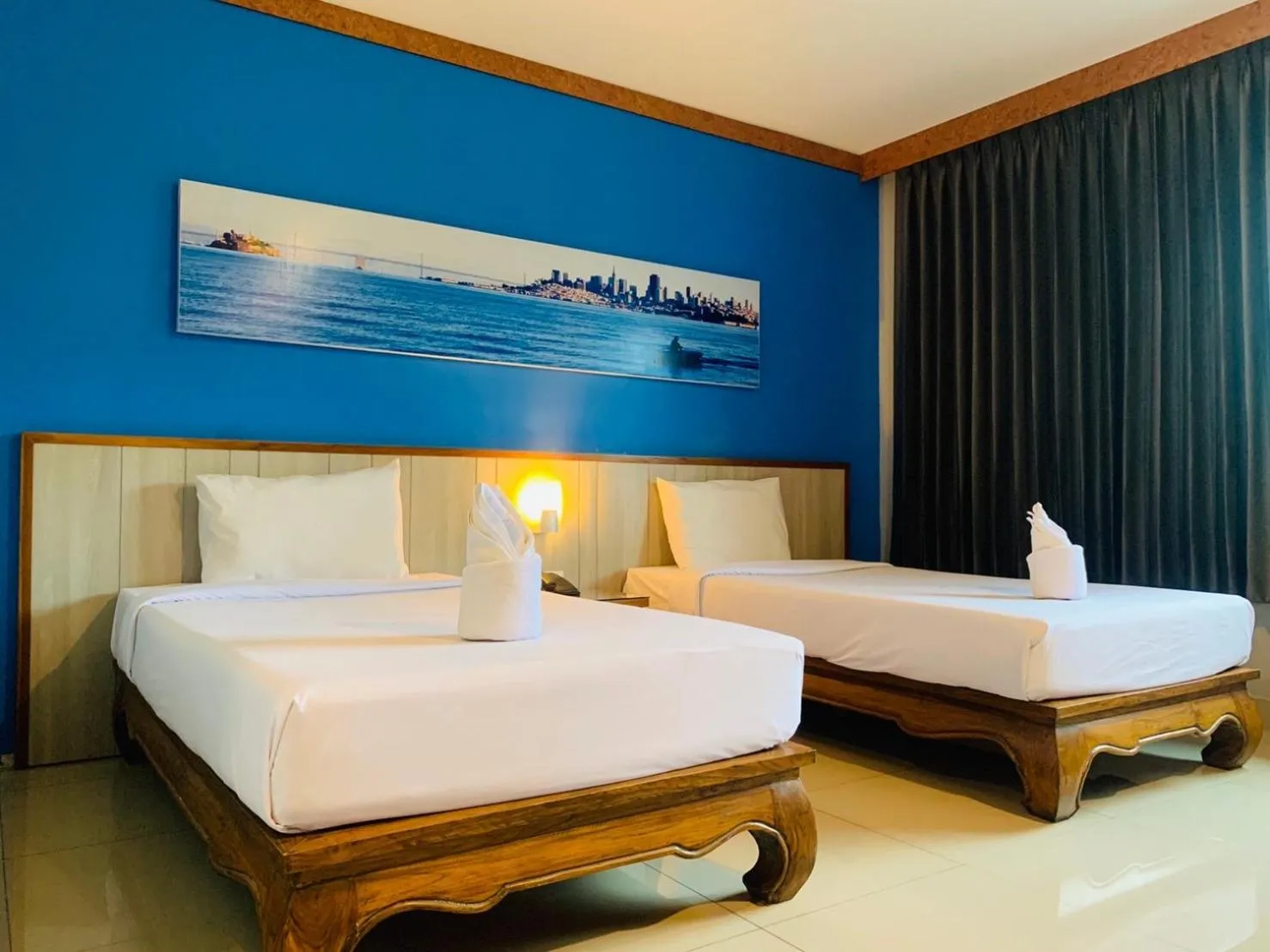 Bed in K2 Hotel at Thachang