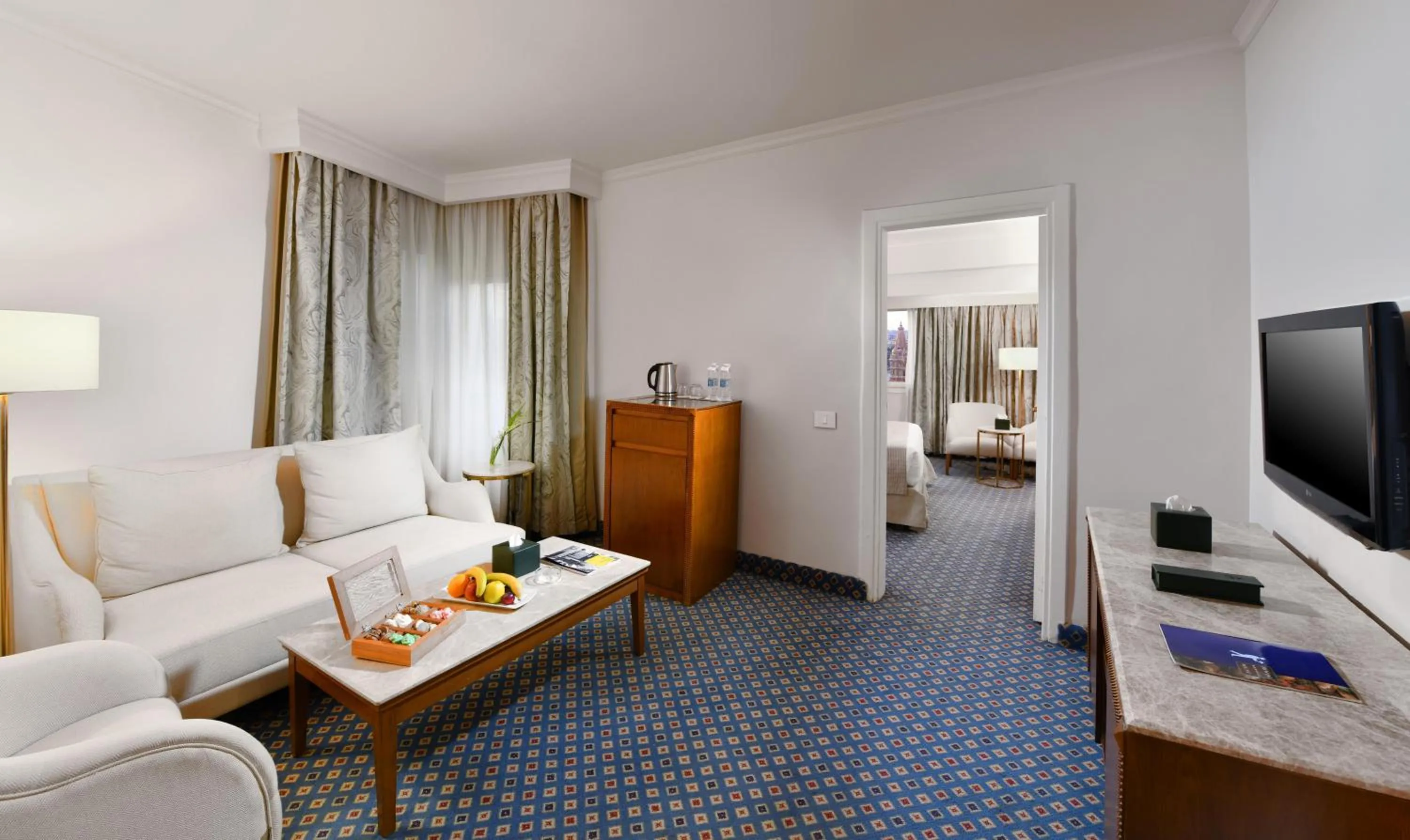 View (from property/room), Bed in Baron Hotel Cairo