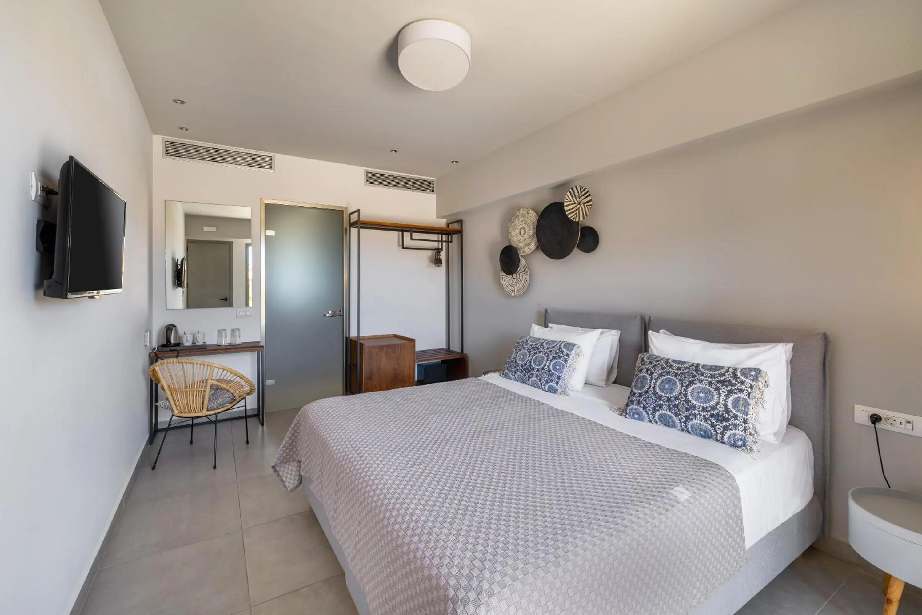 Bed in Asteris Hotel