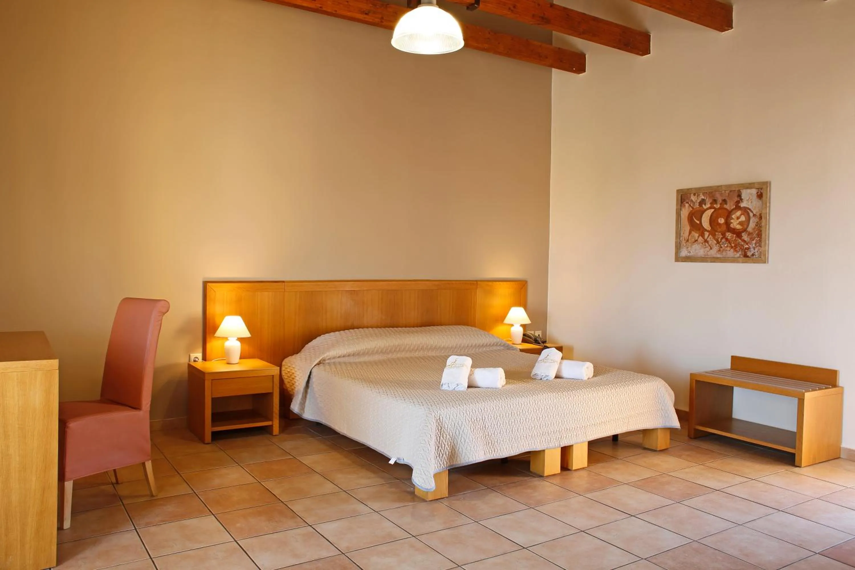 Bed in Asteris Hotel