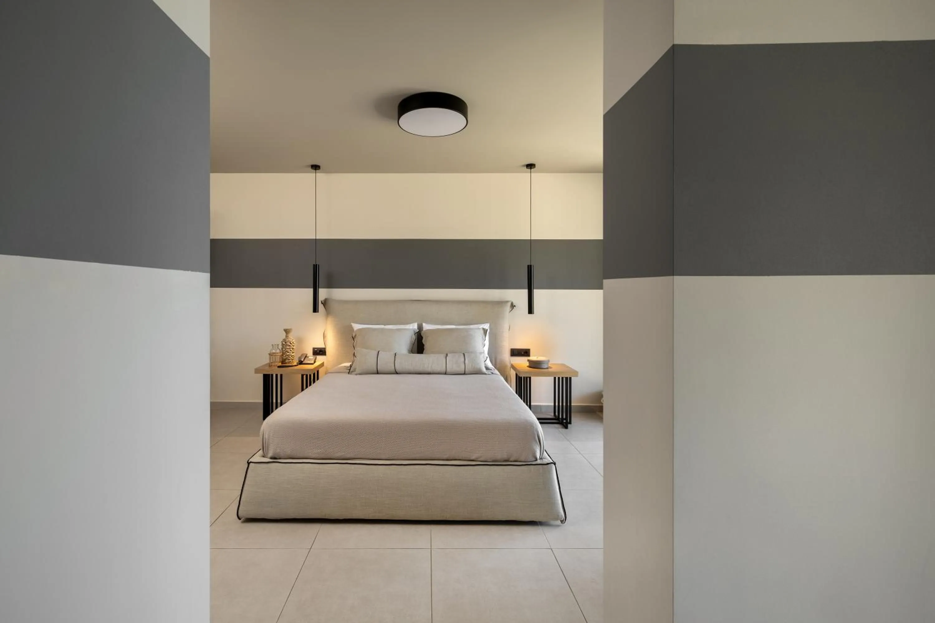 Bed in Asteris Hotel