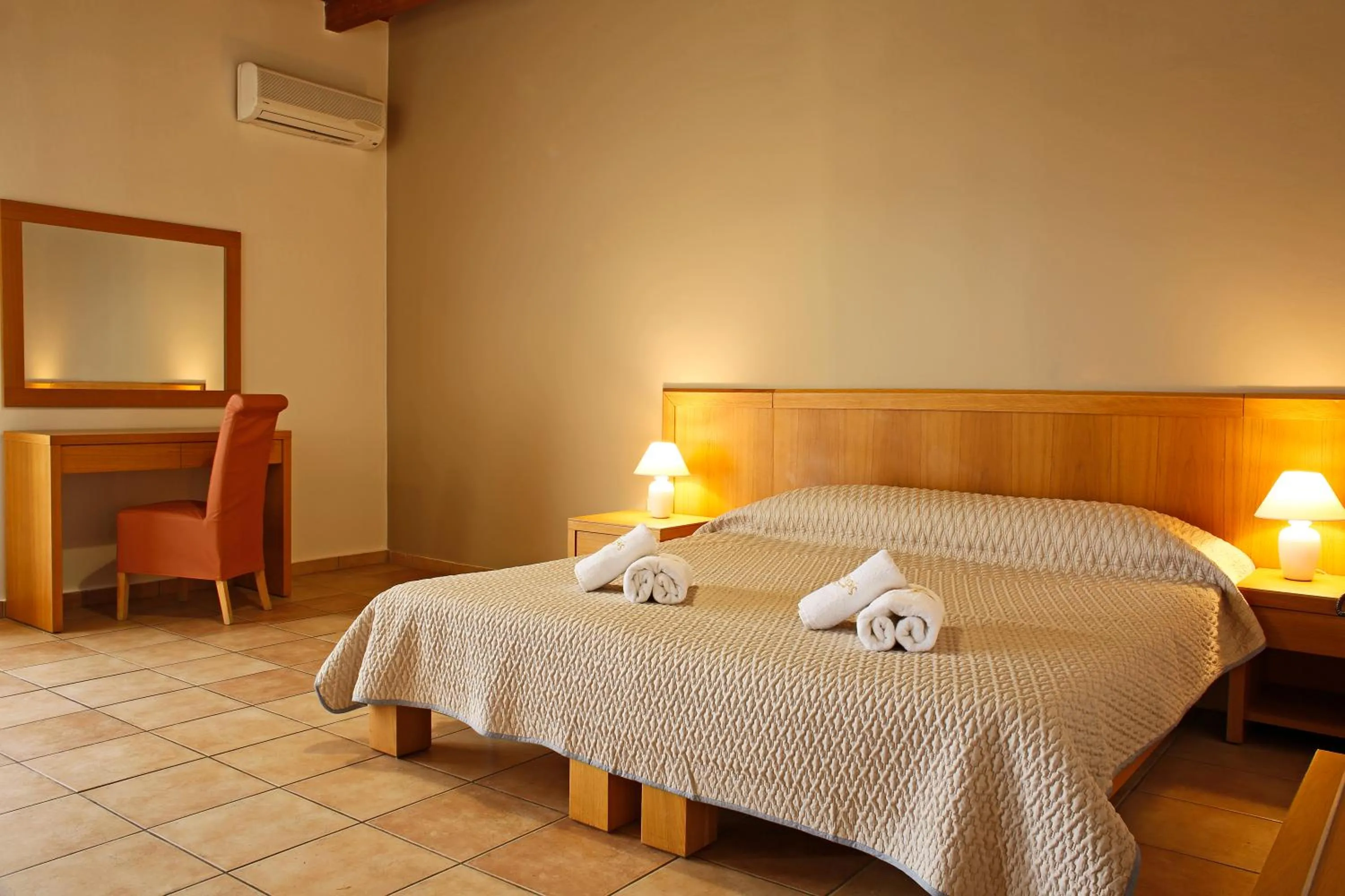 Bed in Asteris Hotel