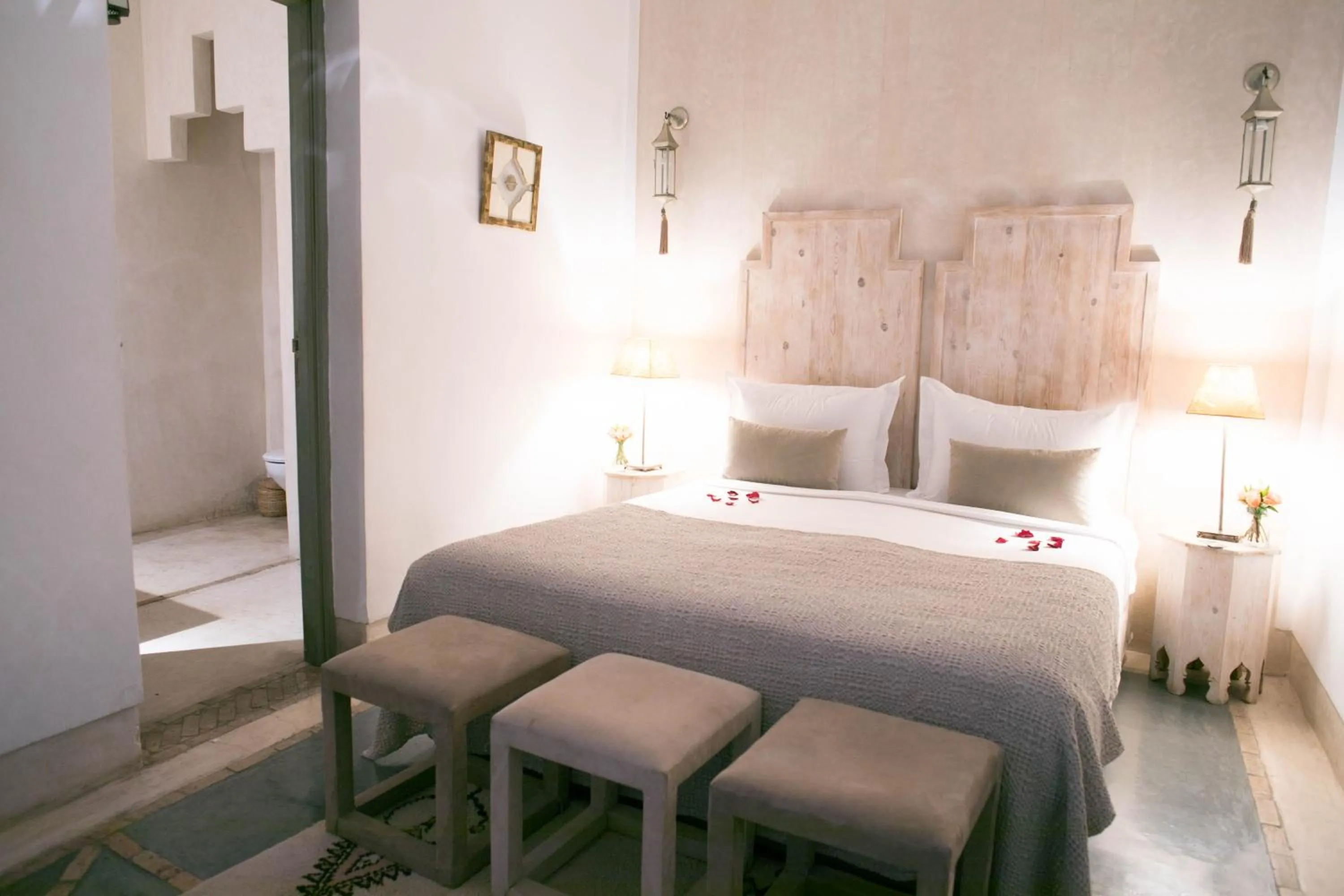 Decorative detail, Bed in Riad Dar More