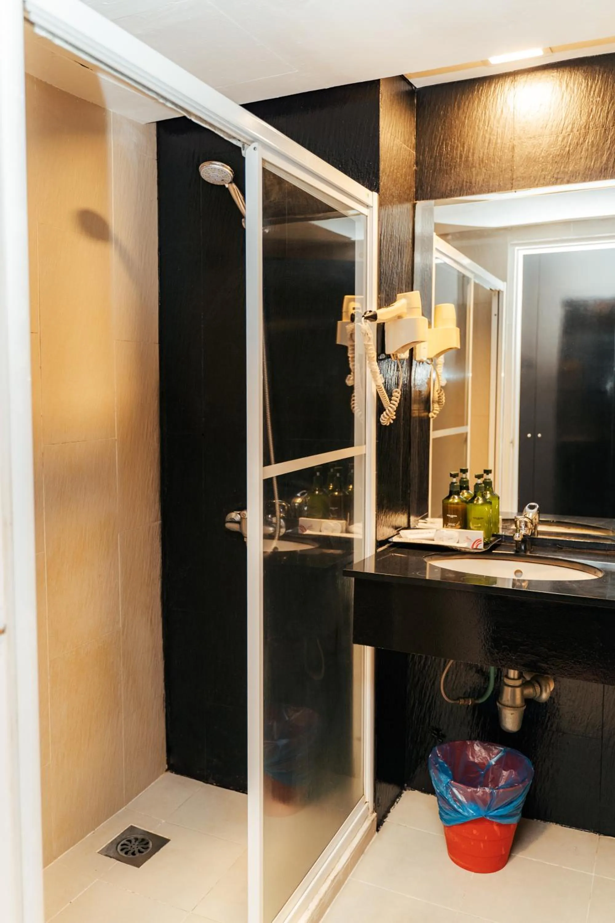 Shower in Hotel Sentral Riverview Melaka