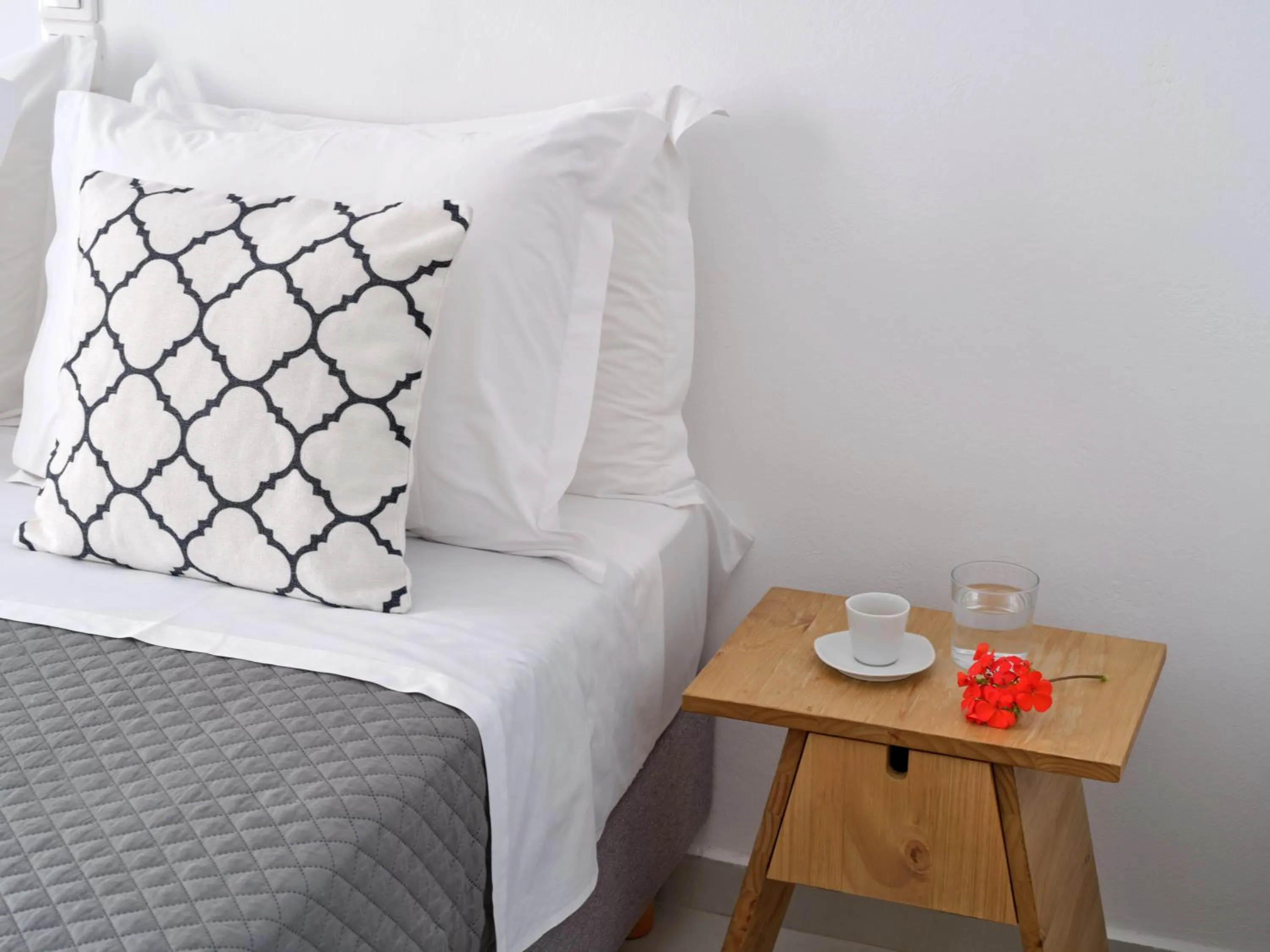 Bed in Akrotiri Hotel