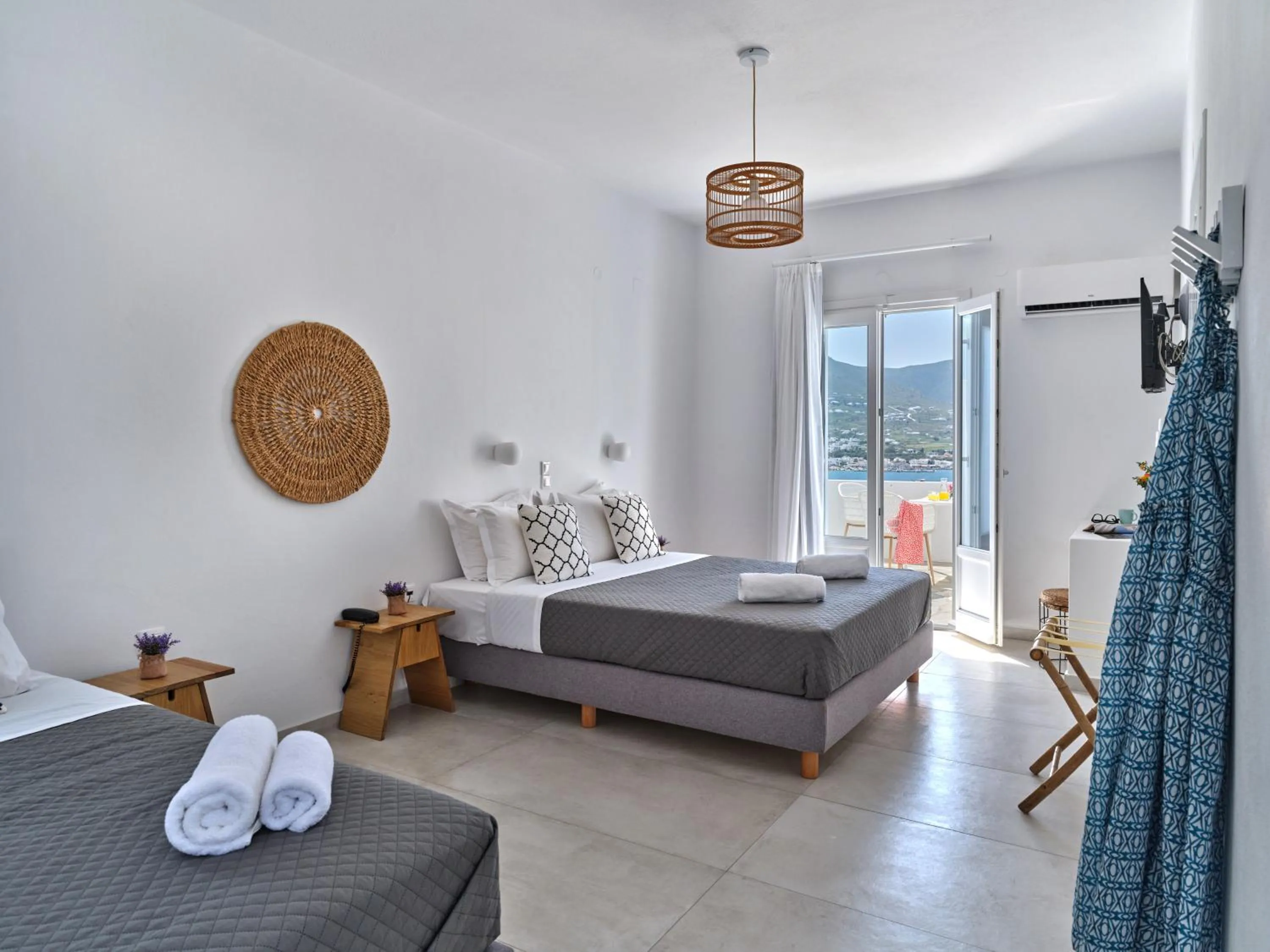 Bed in Akrotiri Hotel