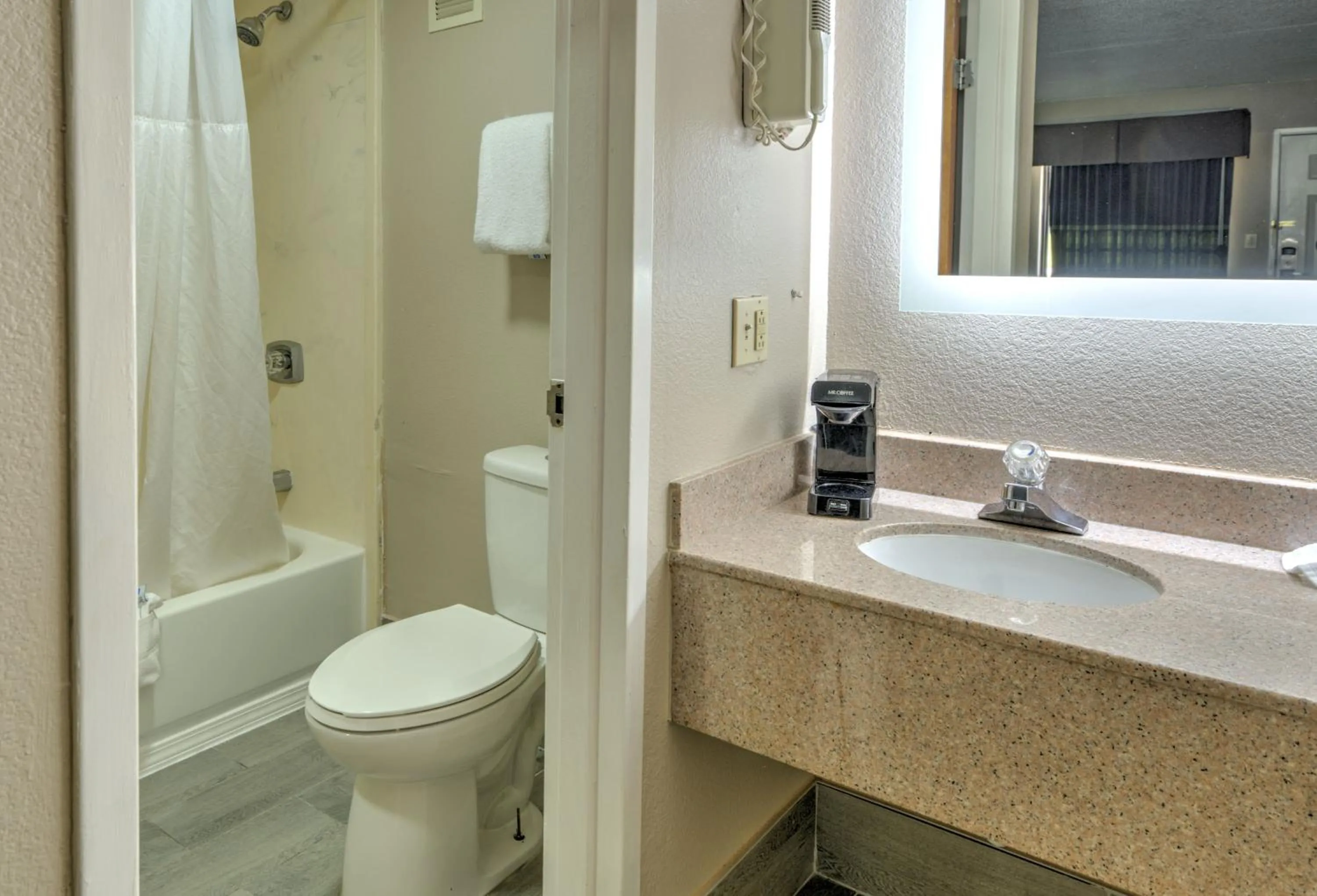 Bathroom in Super 8 by Wyndham Knoxville West/Farragut