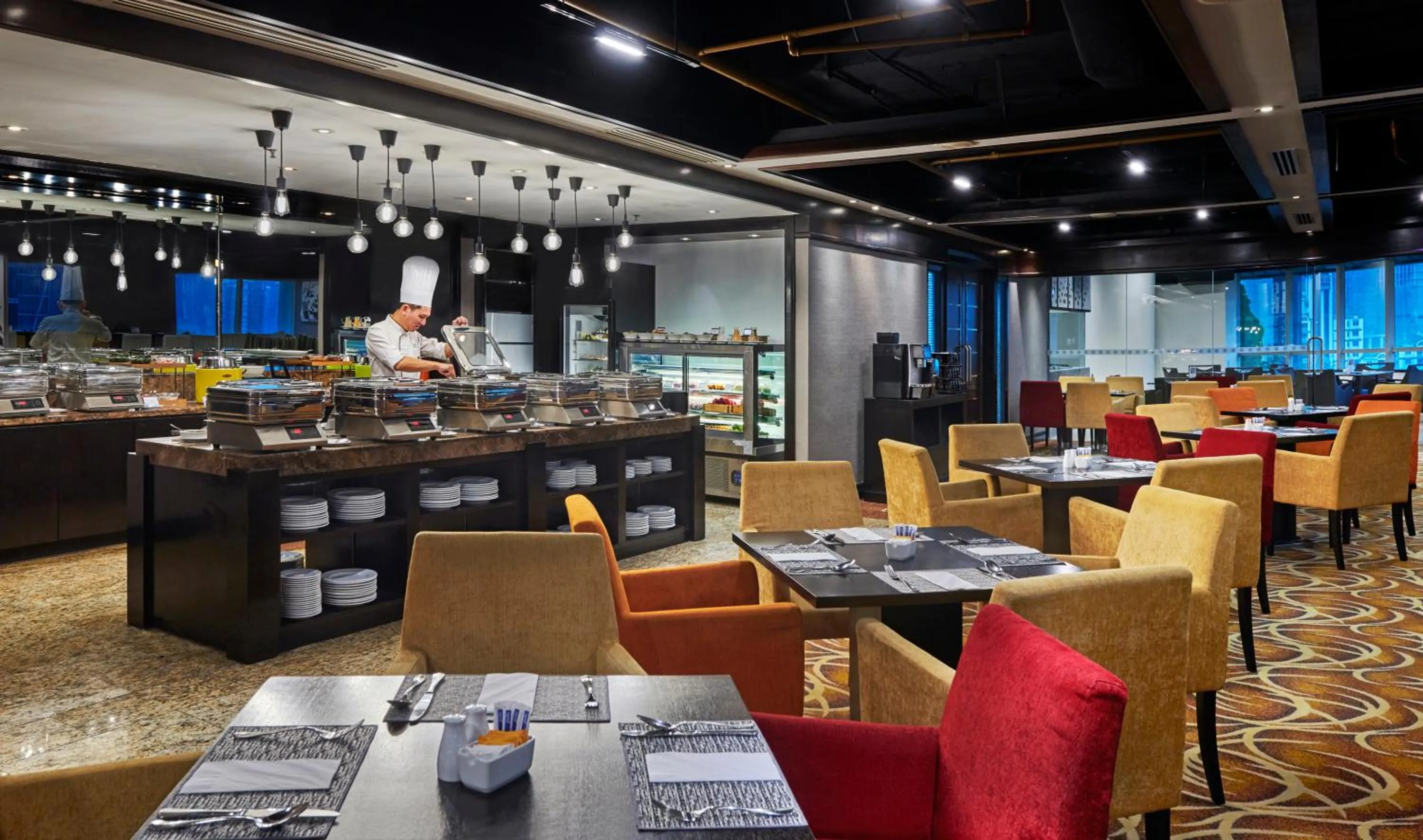 Buffet breakfast in Pullman Kuala Lumpur City Centre Hotel & Residences