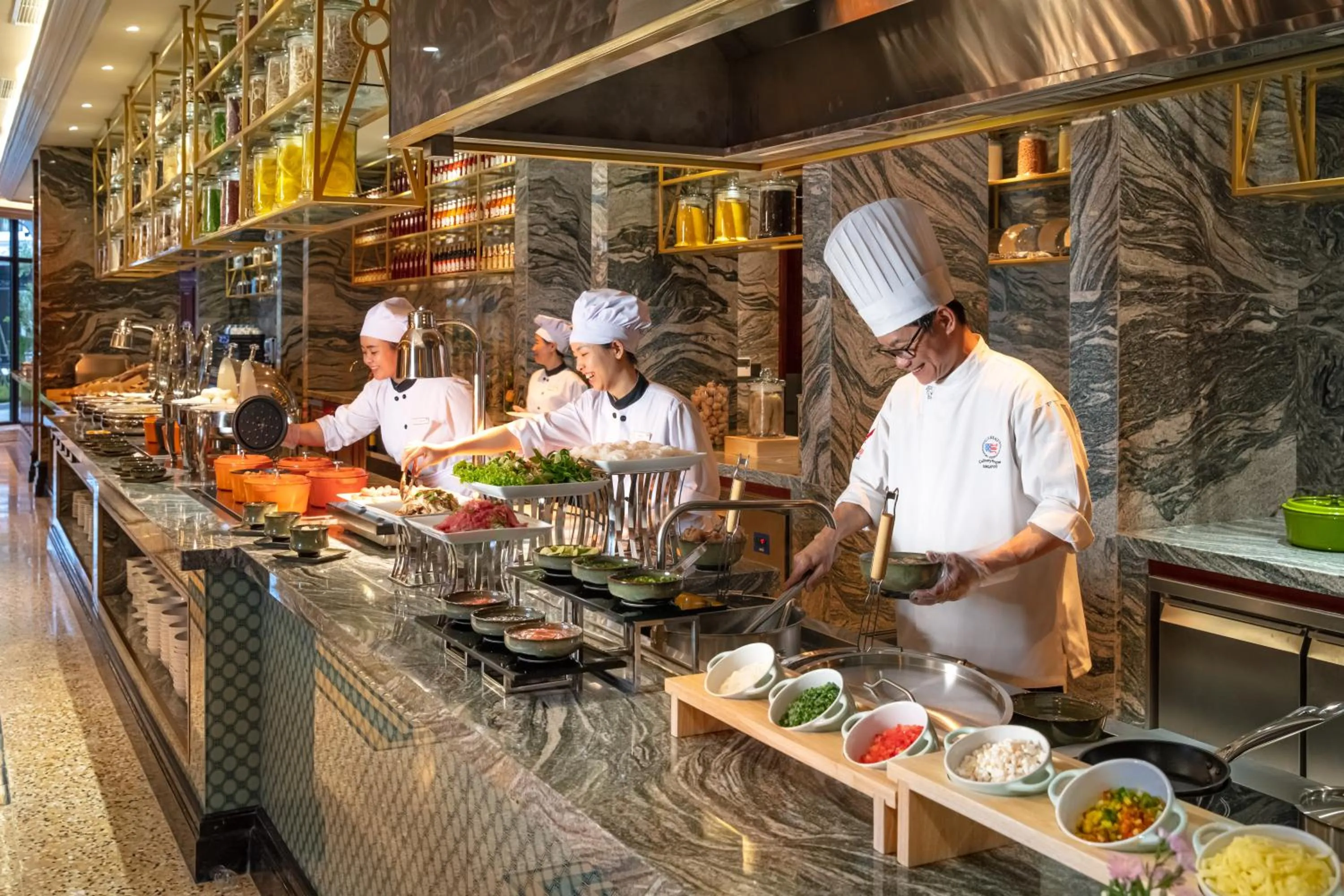 Buffet breakfast in Silk Path Grand Hue Hotel