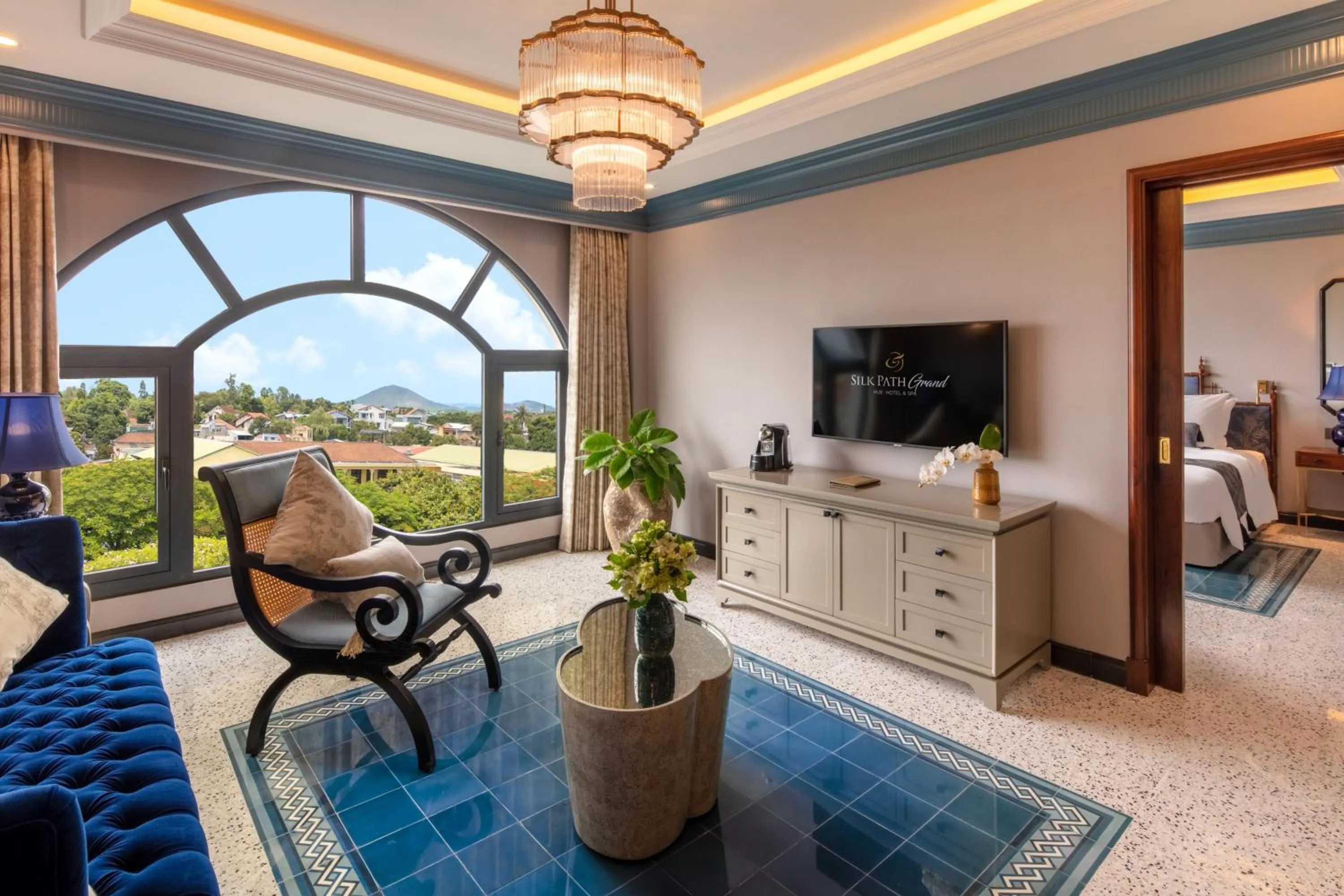 Living room in Silk Path Grand Hue Hotel