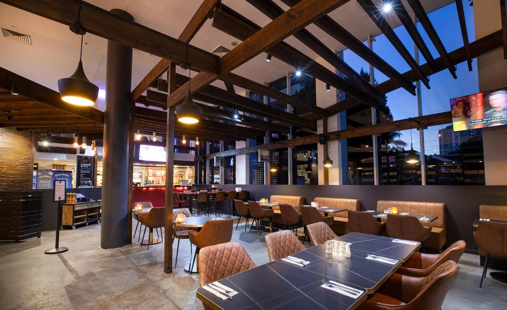Dining area in Sage Hotel Wollongong